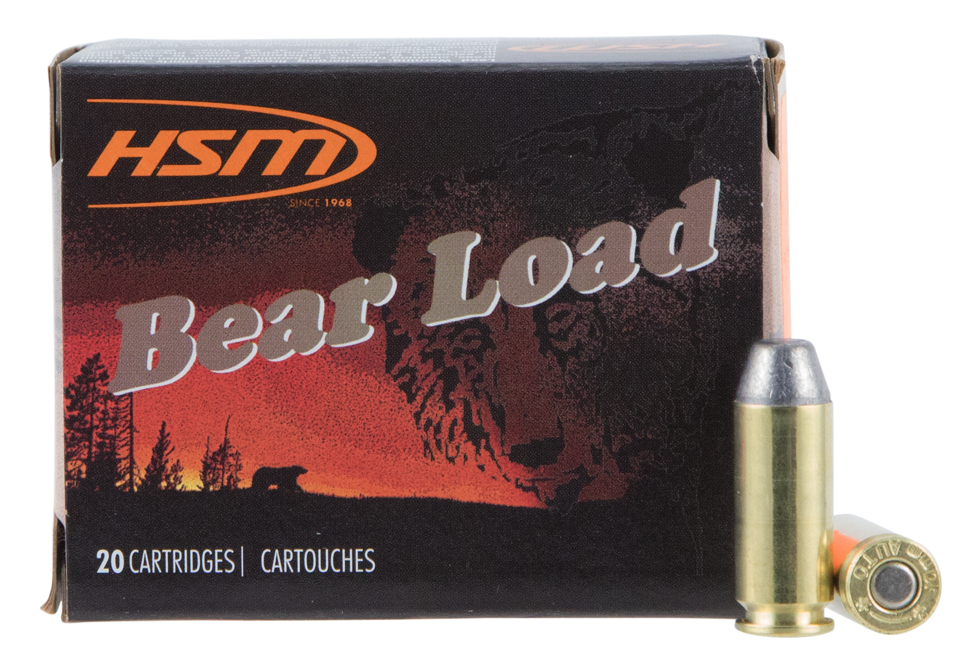 Hsm Bear Load 10mm Auto Lead Round Nose Flat Point 200 Grain 20 Rounds