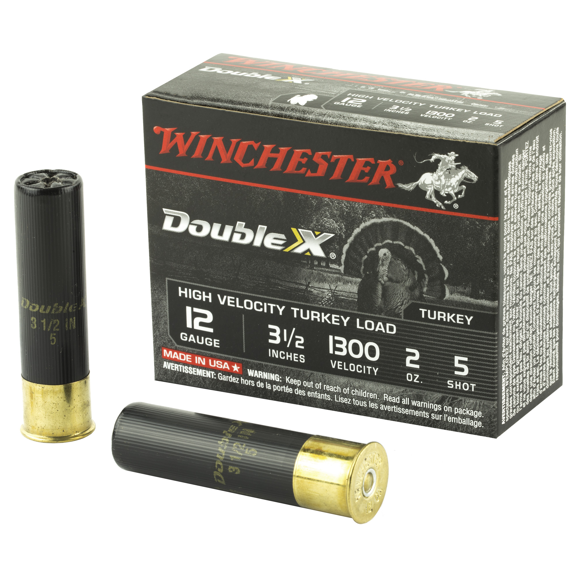 Winchester Double X High Velocity Turkey Load 12 ga. 3.5 in. 2 oz. 5 Shot 10 rd.