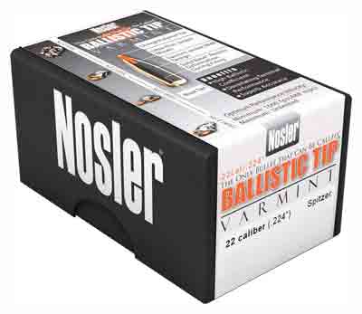 Nosler Ballistic Tip Varmint Bullets .22 Cal. 40 gr. Spitzer Point 100 pk.