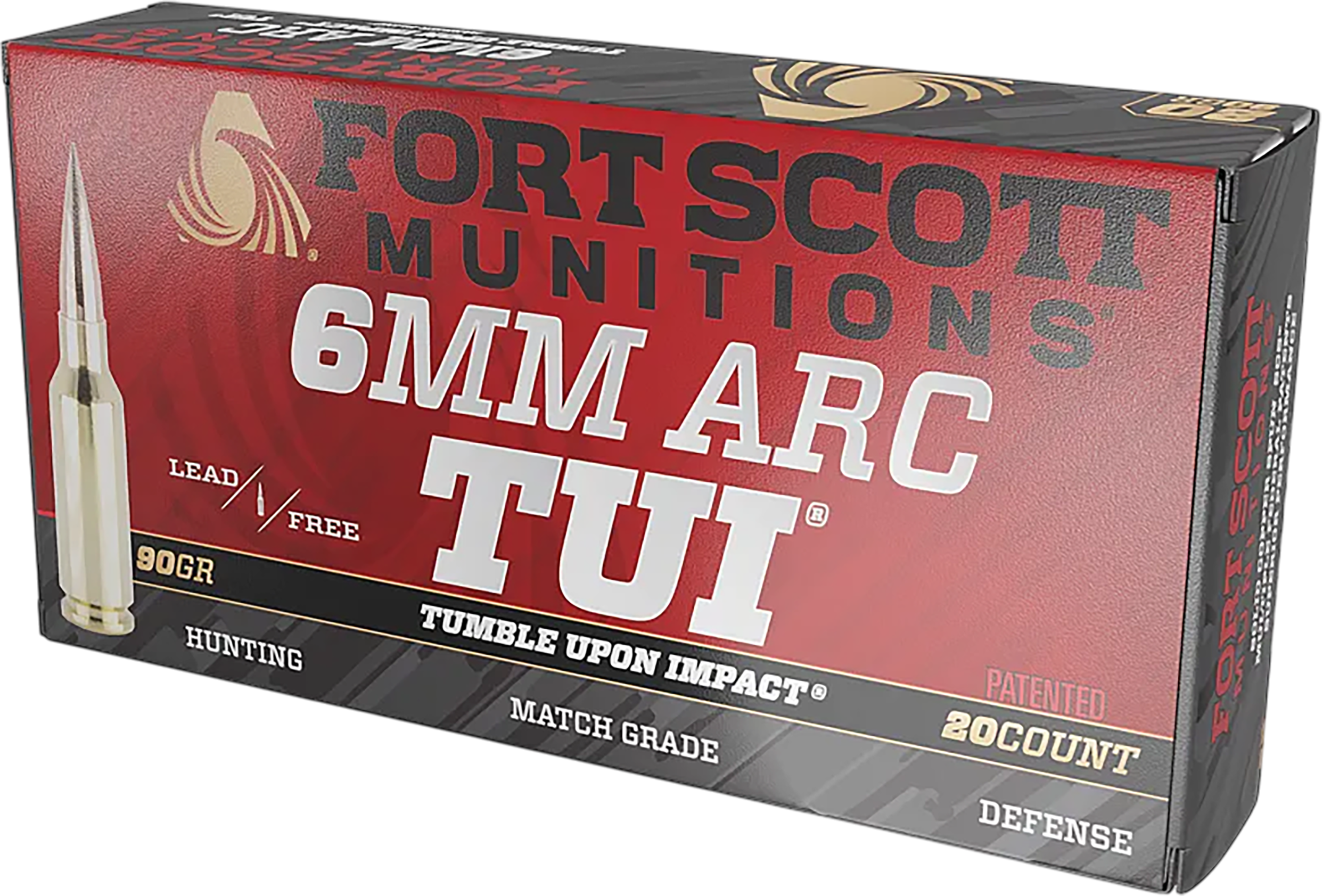 Fort Scott Munitions 6ARC-090-SCV2 Tumble Upon Impact (TUI) 6ARC 90gr Solid Copper Spun 20 Per Box/10 Case
