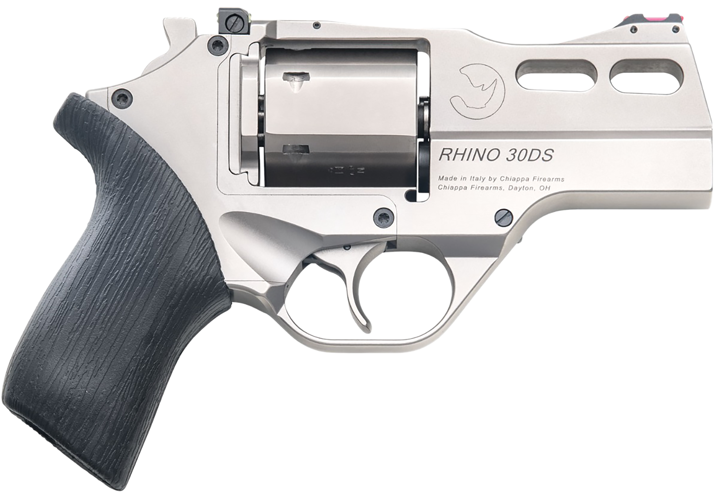 Chiappa Firearms CF340341 Rhino 30DS *CA Compliant Small 10mm Auto 6 Shot 3" Black Anodized Picatinny Rail/Vent Rib Barrel, Black Cylinder Black Anodized Aluminum Frame w/Picatinny Rail, Walnut Grip