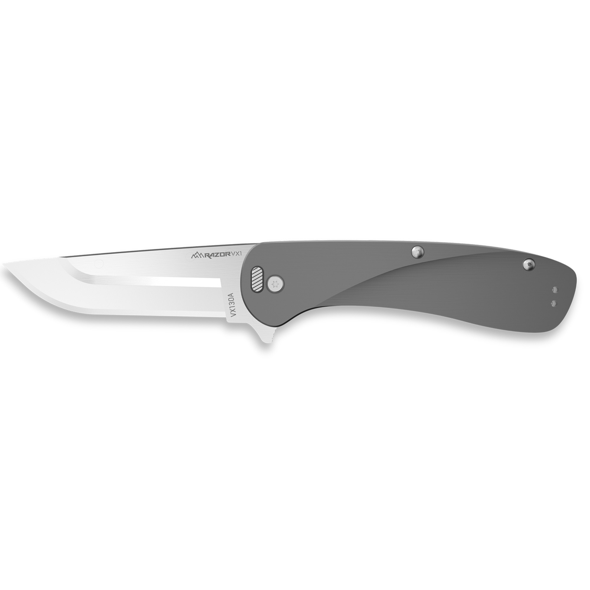 Outdoor Edge Razor VX1 EDC Knife Aluminum Gray 3 in.