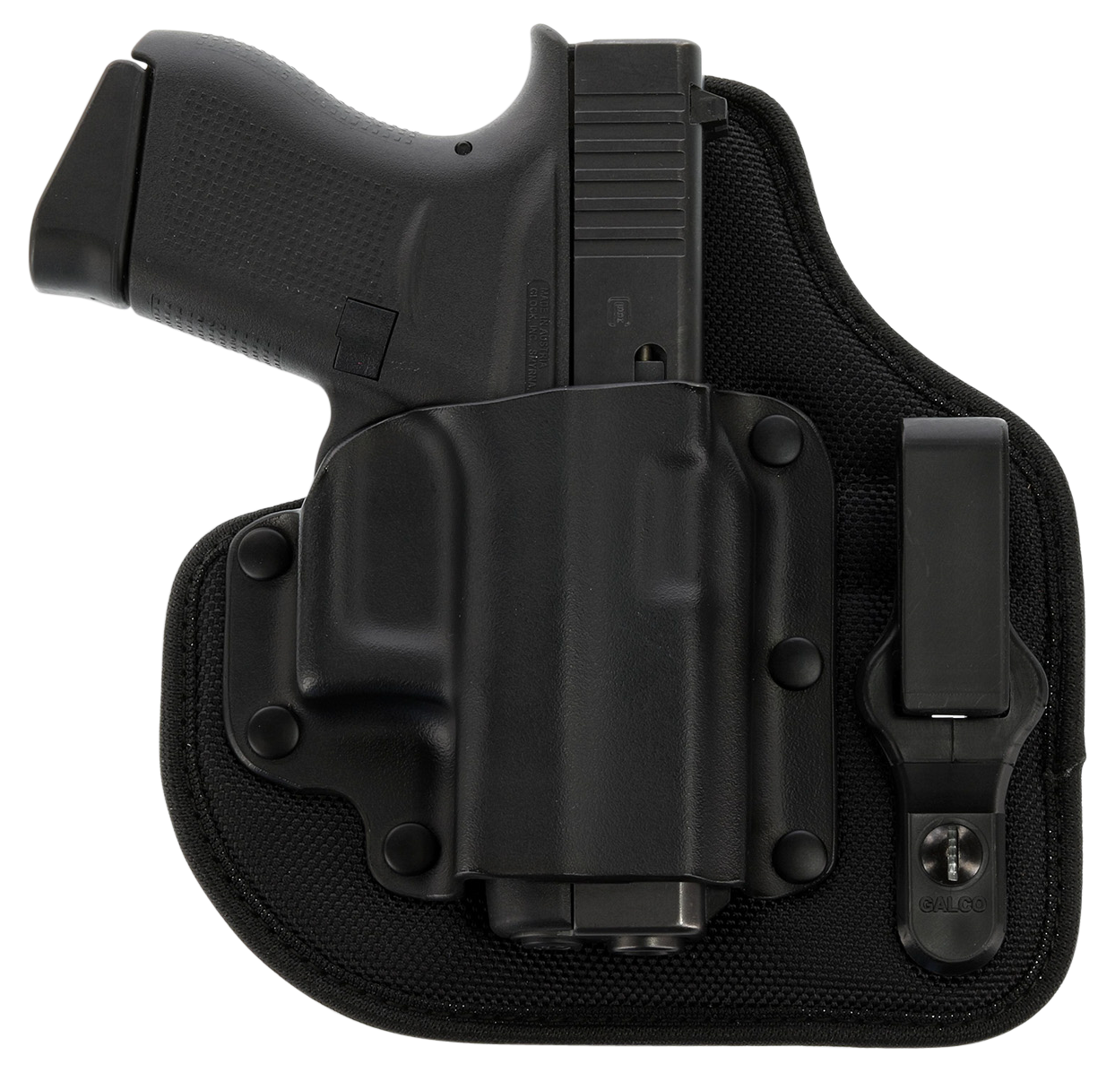 Galco QTC800RB QuickTuk Cloud IWB Black Kydex/Nylon Compatible w/ Glock 43/Springfield  Hellcat/ S&W M&P Shield EZ UniClip Mount Right Hand