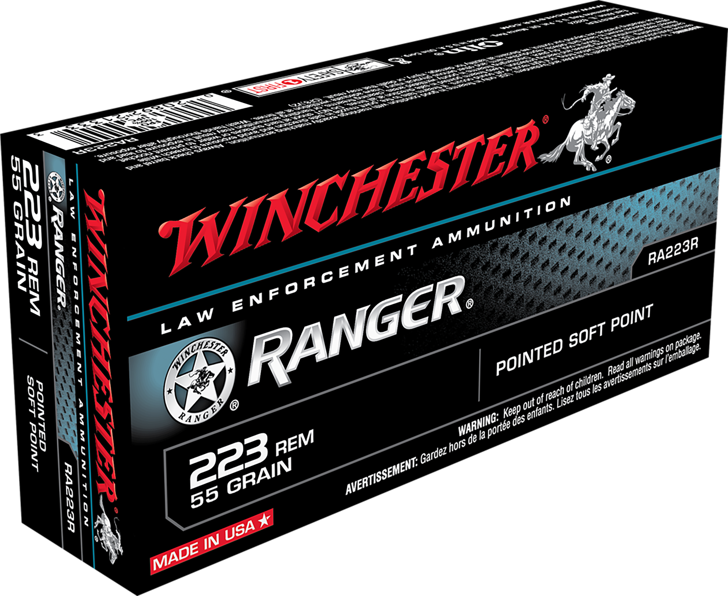 Winchester Ranger 223 Remington Pointed Soft Point 55 Grain 20 Rounds