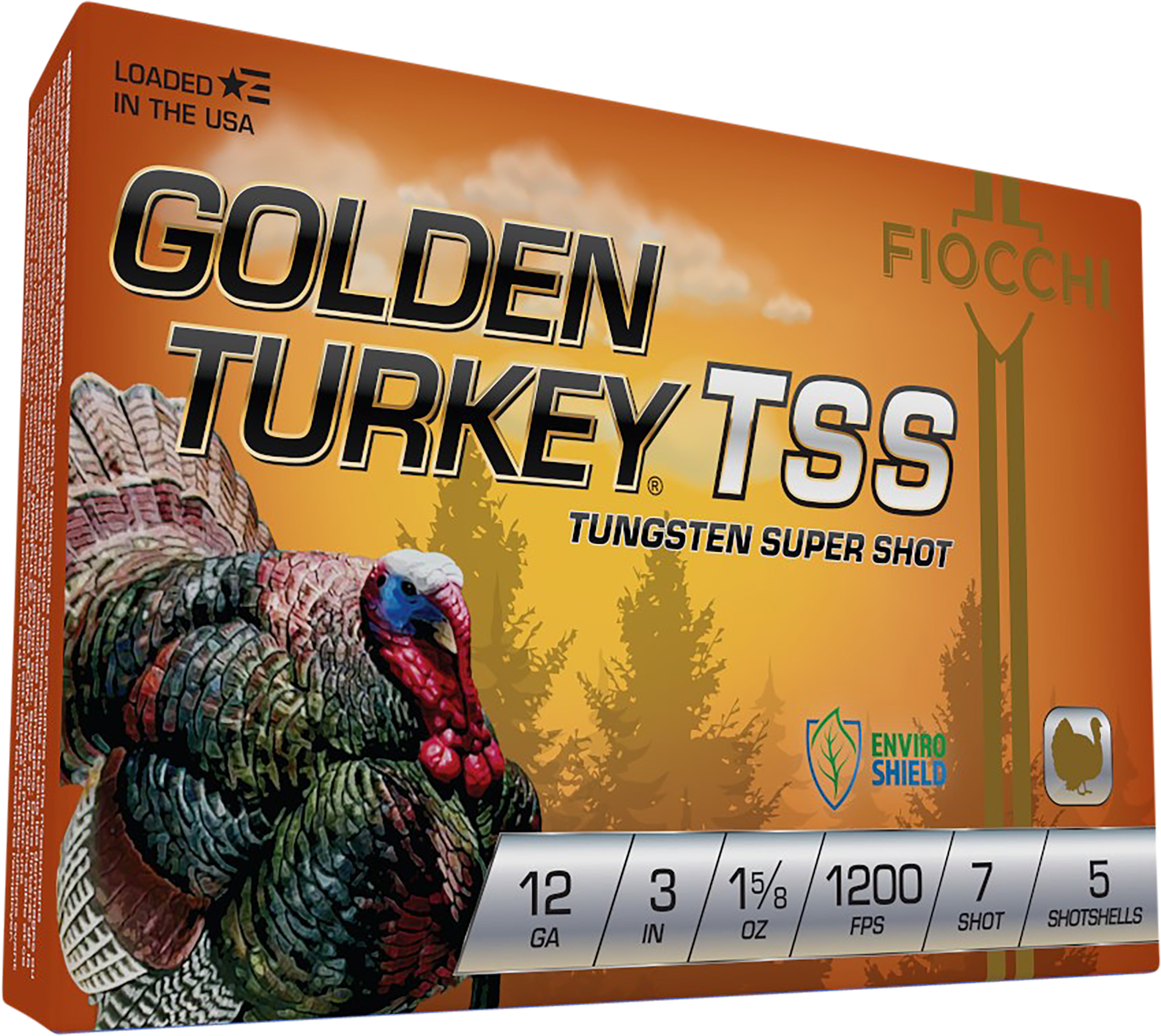 Fiocchi Golden Turkey TSS 12 Gauge Tungsten Shot 1 5/8 oz 5 Rounds