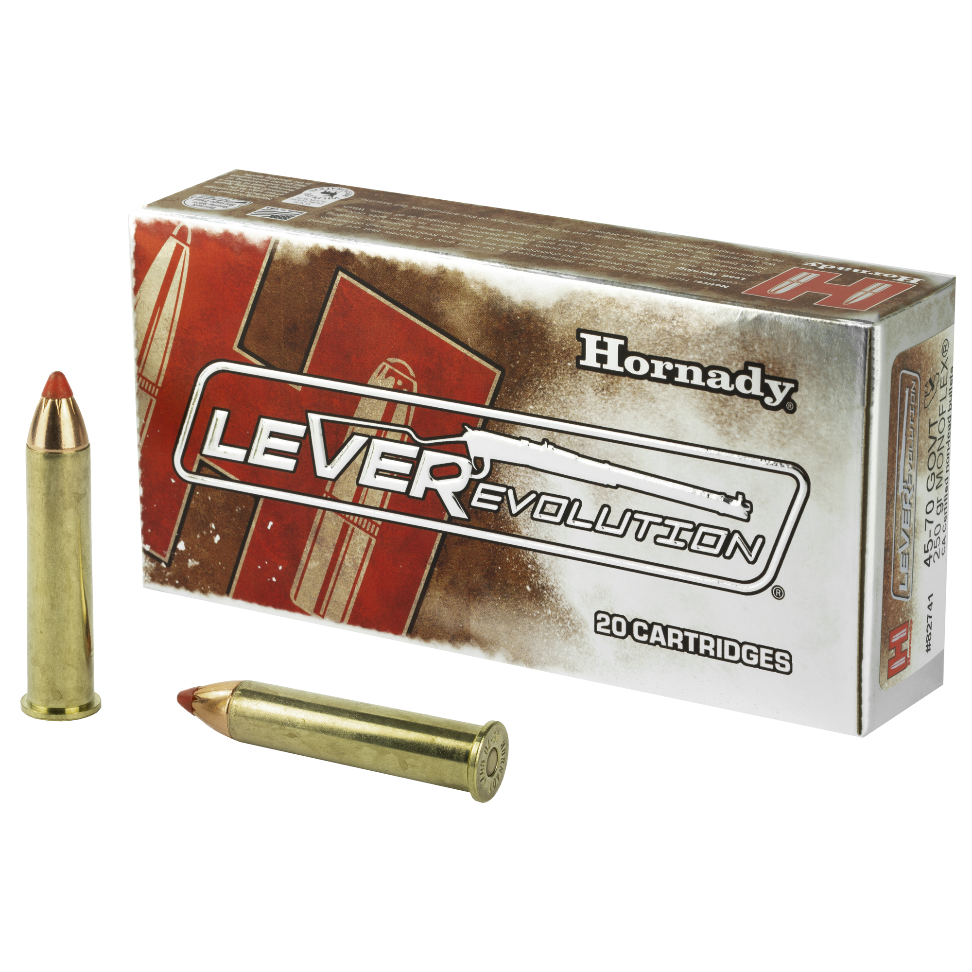 Hornady LEVERevolution Rifle Ammo 45-70 Gov't 250 gr. Monoflex 20 rd.