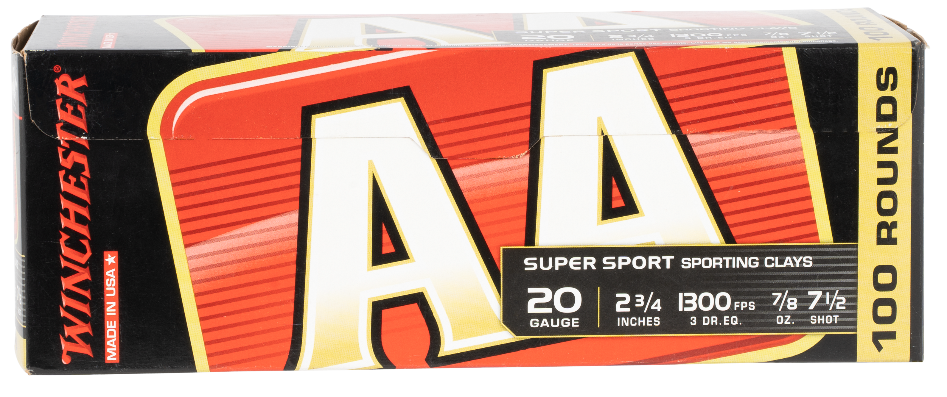 Winchester AA Sporting Clay 20 Gauge Shot 7/8 oz 100 Rounds