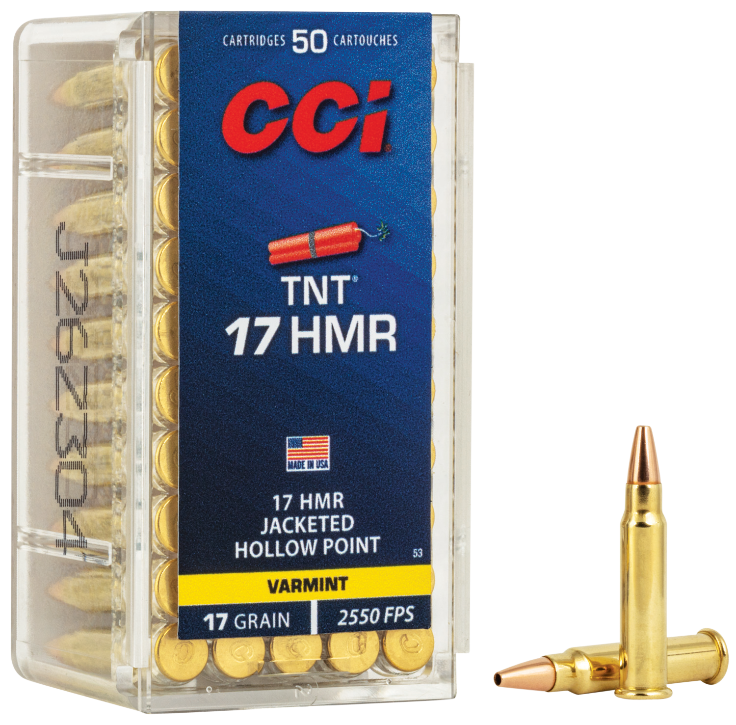 Cci Tnt 17 Hornady Magnum Rimfire Jacketed Hollow Point 17 Grain 50 Rounds