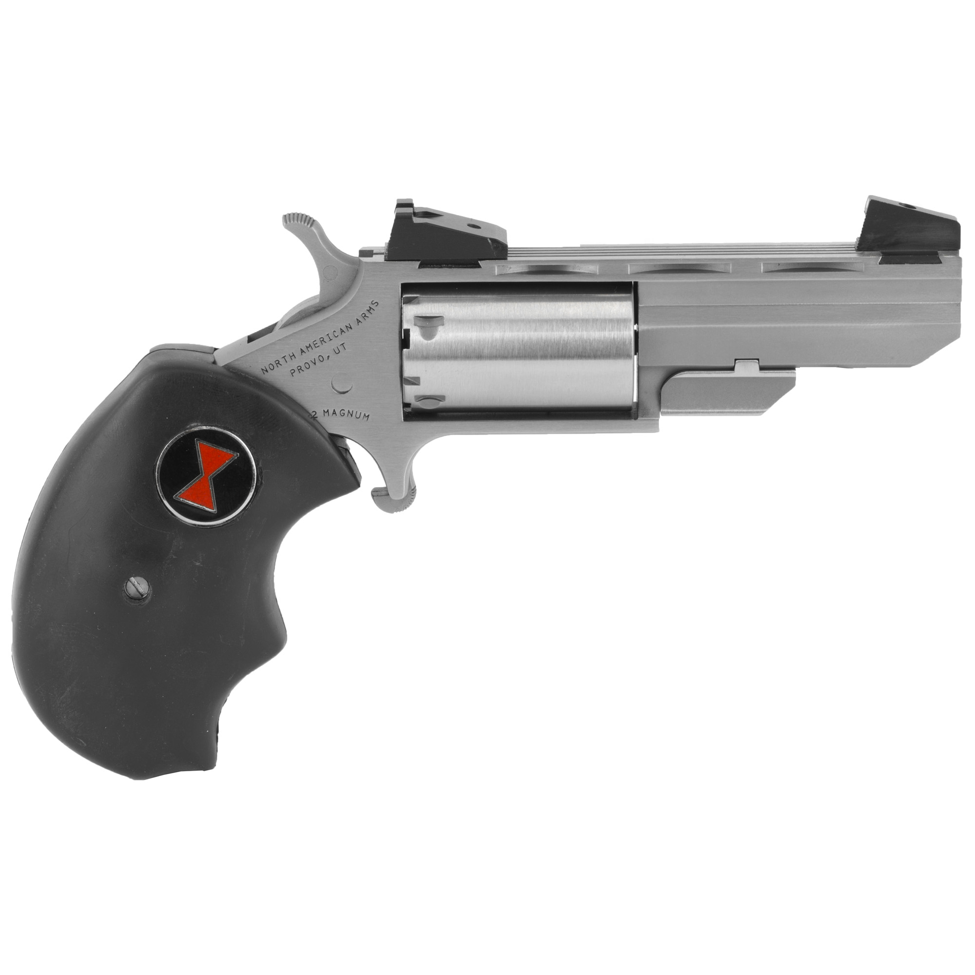 NAA Black Widow Revolver Combo 22 LR/.22 WMR Stainless/Black 2 in. 5 rd. AS