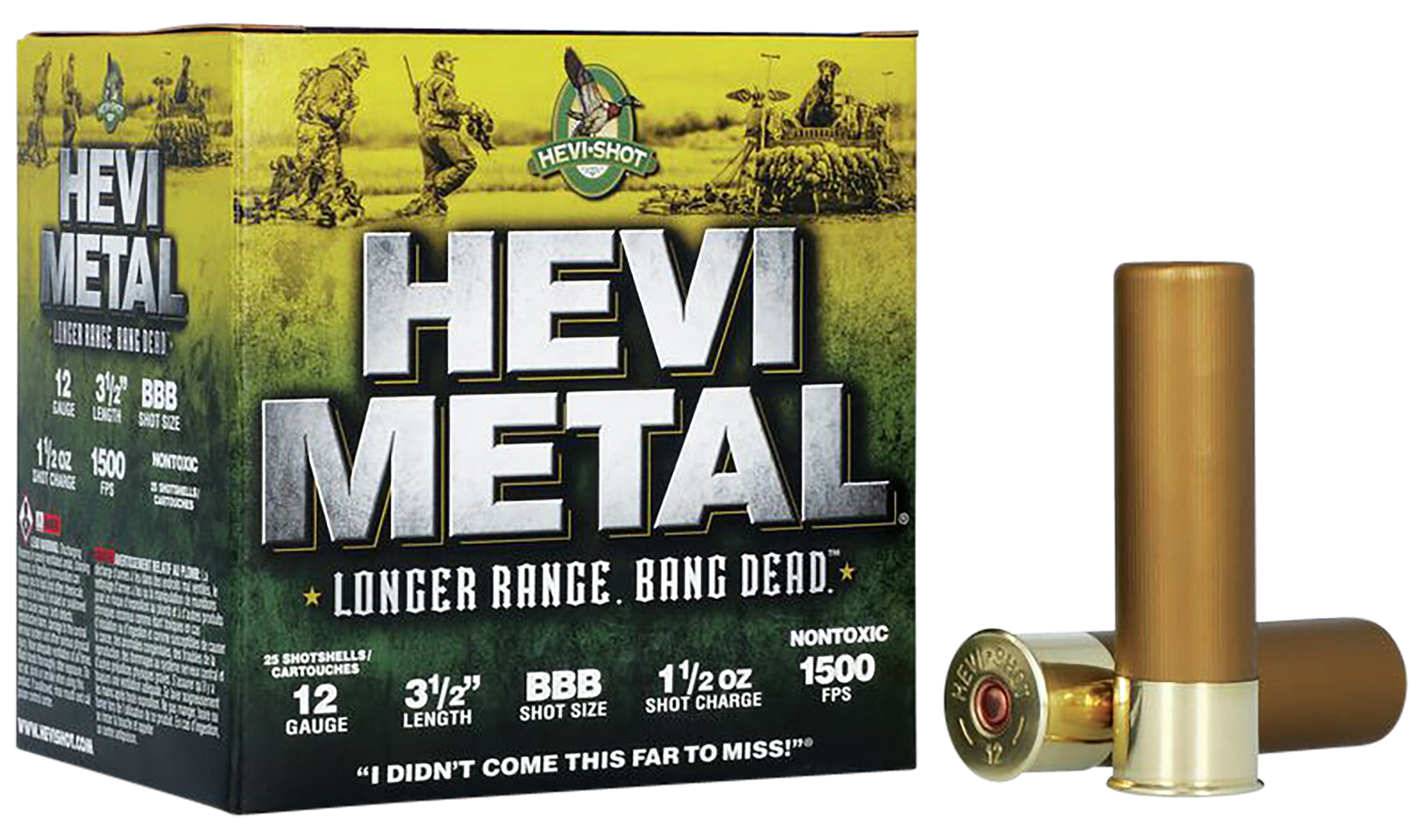 HEVI-Metal HS38508 HEVI-Metal Longer Range 12Gauge 3.50" 1 1/2oz BBBShot 25 Rounds