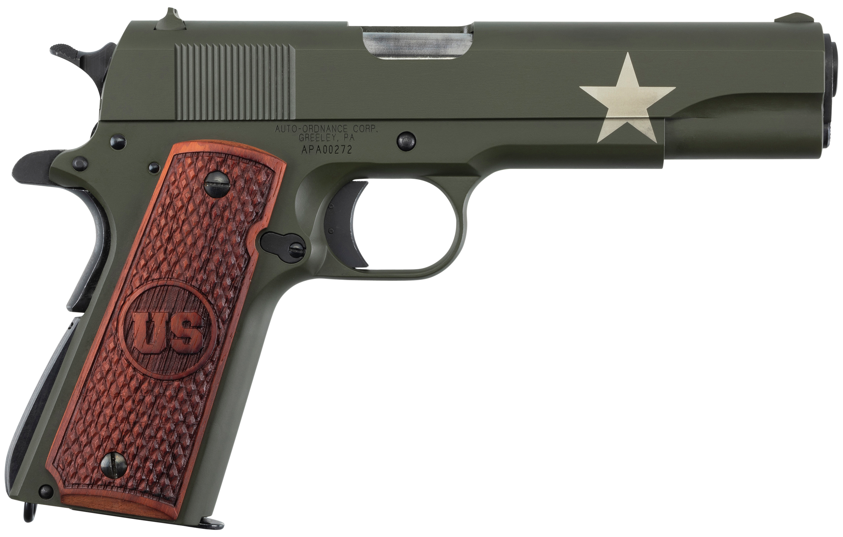 Auto Ordnance Tanker 1911 .45 ACP 5 in 7 rd OD Green Cerakote Serrated Slide