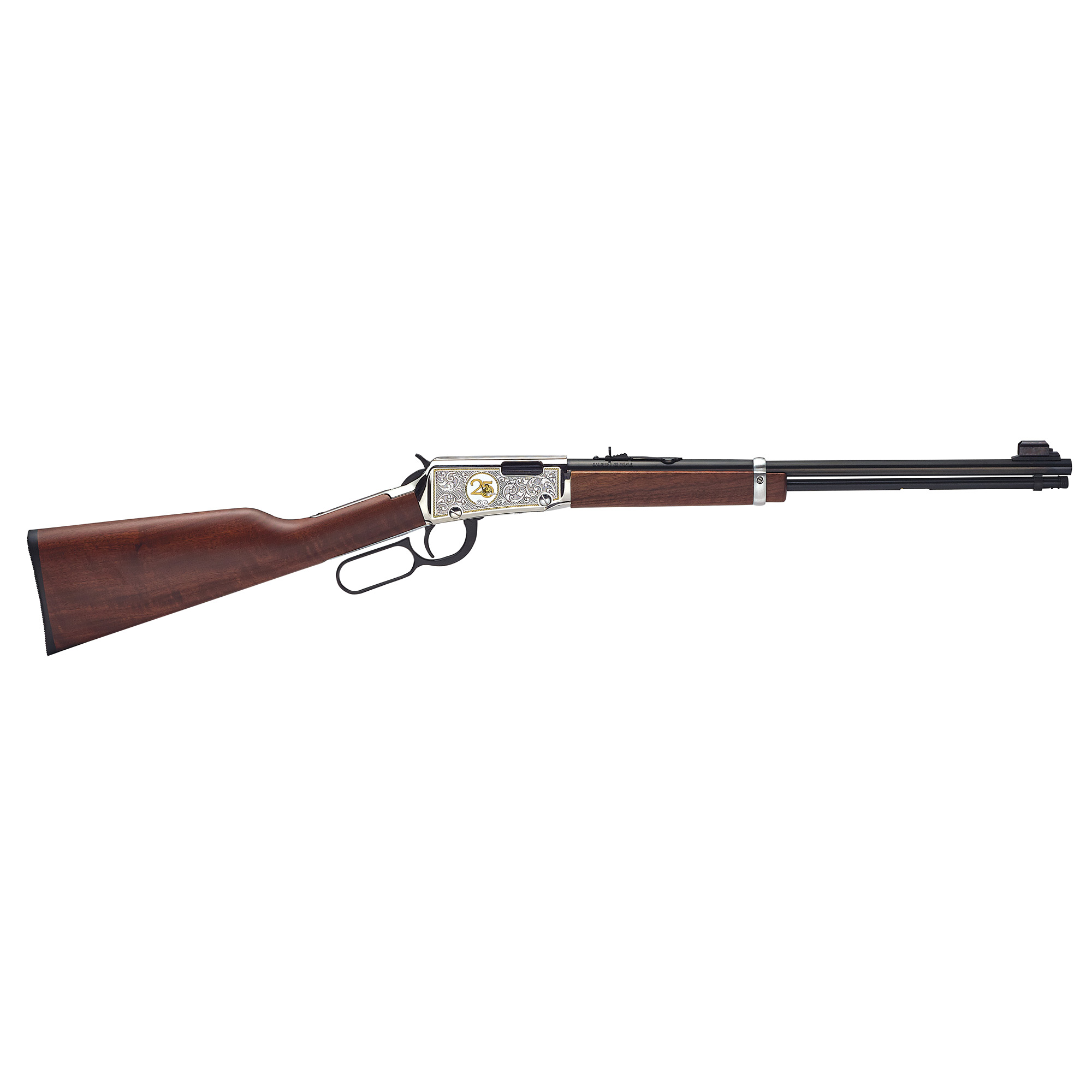 Henry H00125 Classic 25th Anniversary 22 Short, 22 Long, 22 LR 15LR/17L/21Short 18.50" Blued Barrel, Nickel-Plated Rec, Semi-Fancy American Walnut Stock