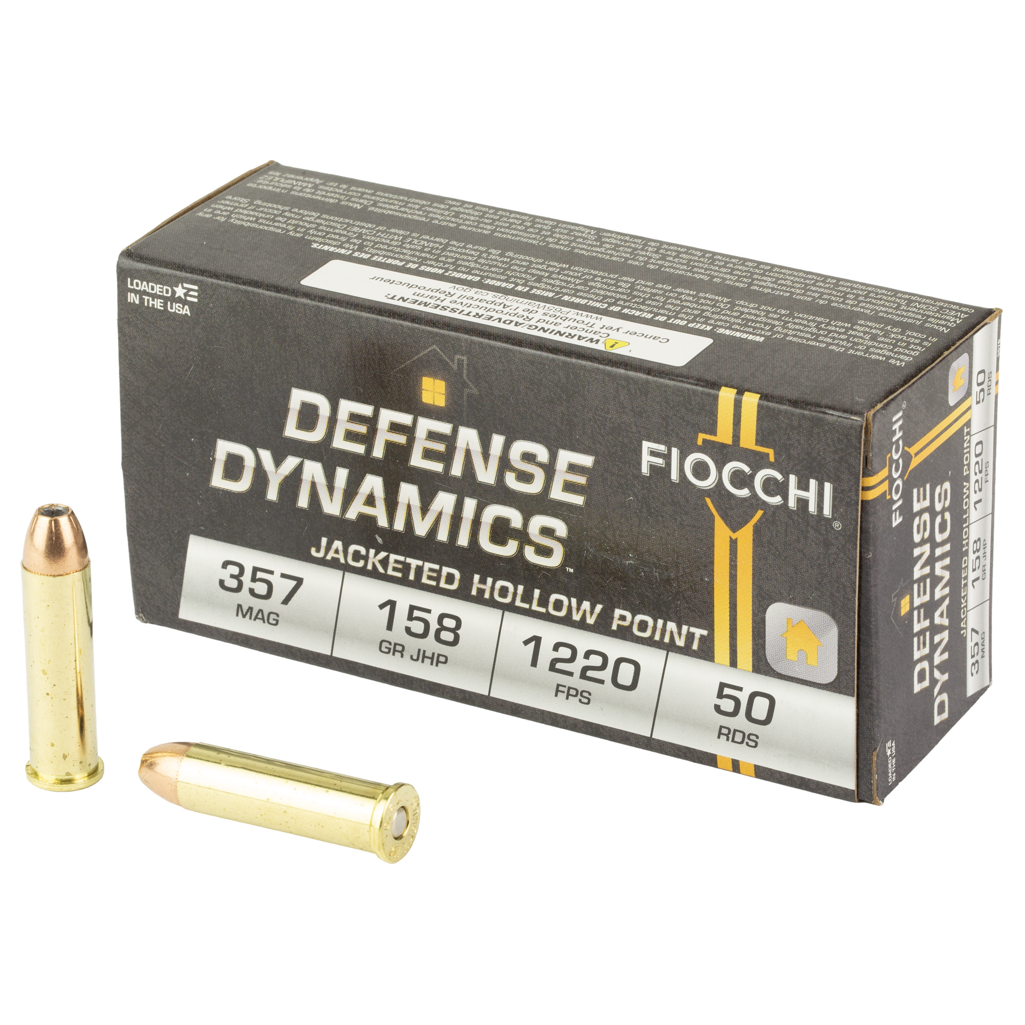 Fiocchi Shooting Dynamics 357 Magnum Jacketed Hollow Point 158 Grain 50 Rounds