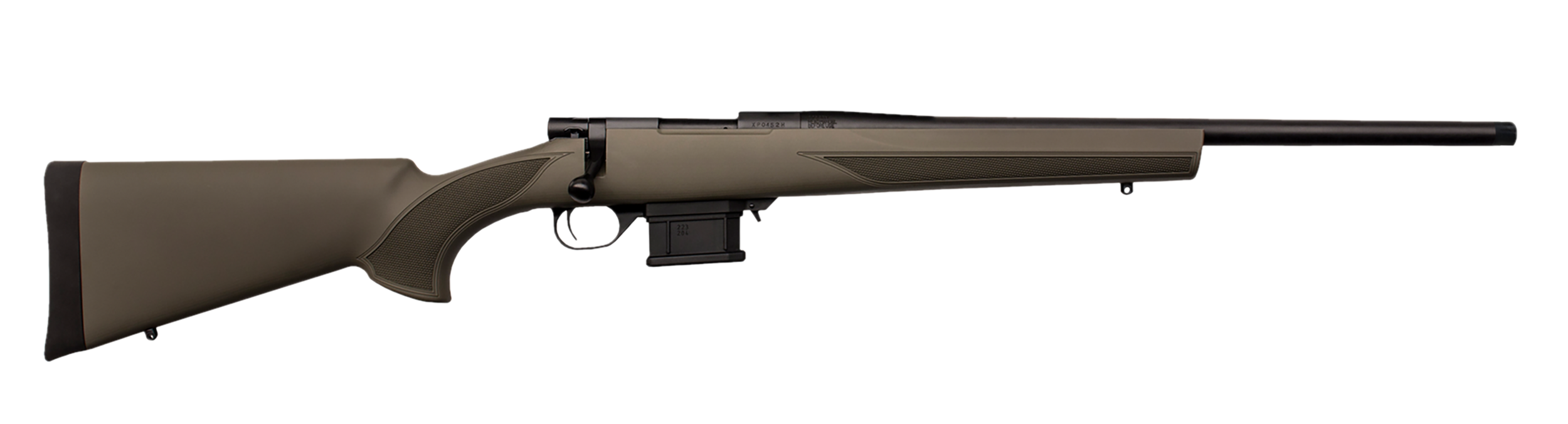 Howa HMA22ARCGHBY 1500 Mini Action Youth 22 ARC 20" Black Heavy Threaded Barrel, Black Drilled & Tapped Steel Receiver, Fixed HTI Green Synthetic Stock