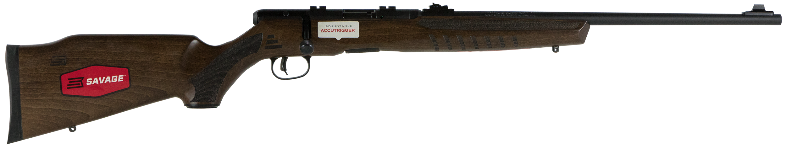 Savage B17 G Rifle 17 HMR 21 in 10+1 Brown Wood Blued Receiver Right Hand