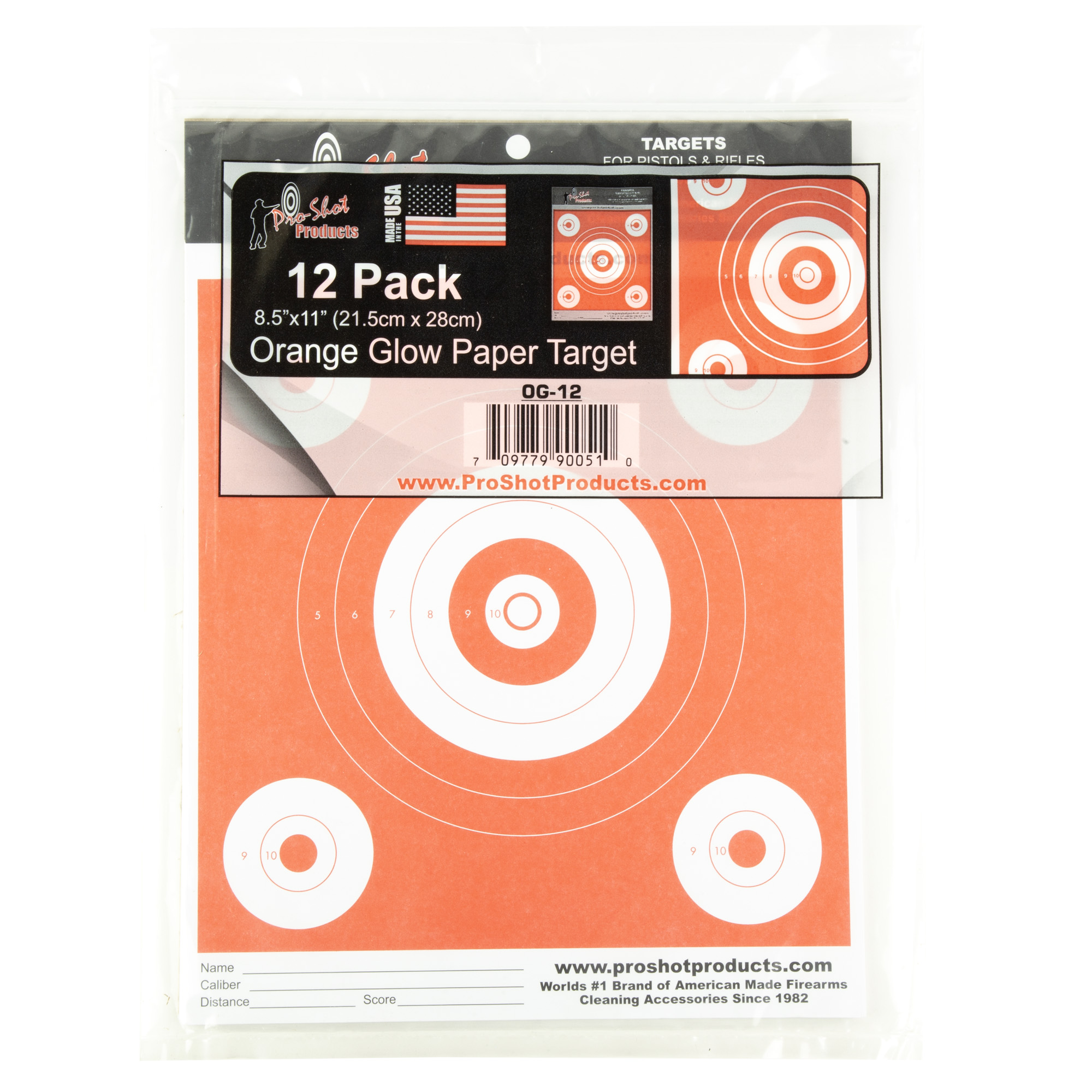 PROSHOT 6" BULLSEYE DAY GLOW ORANGE