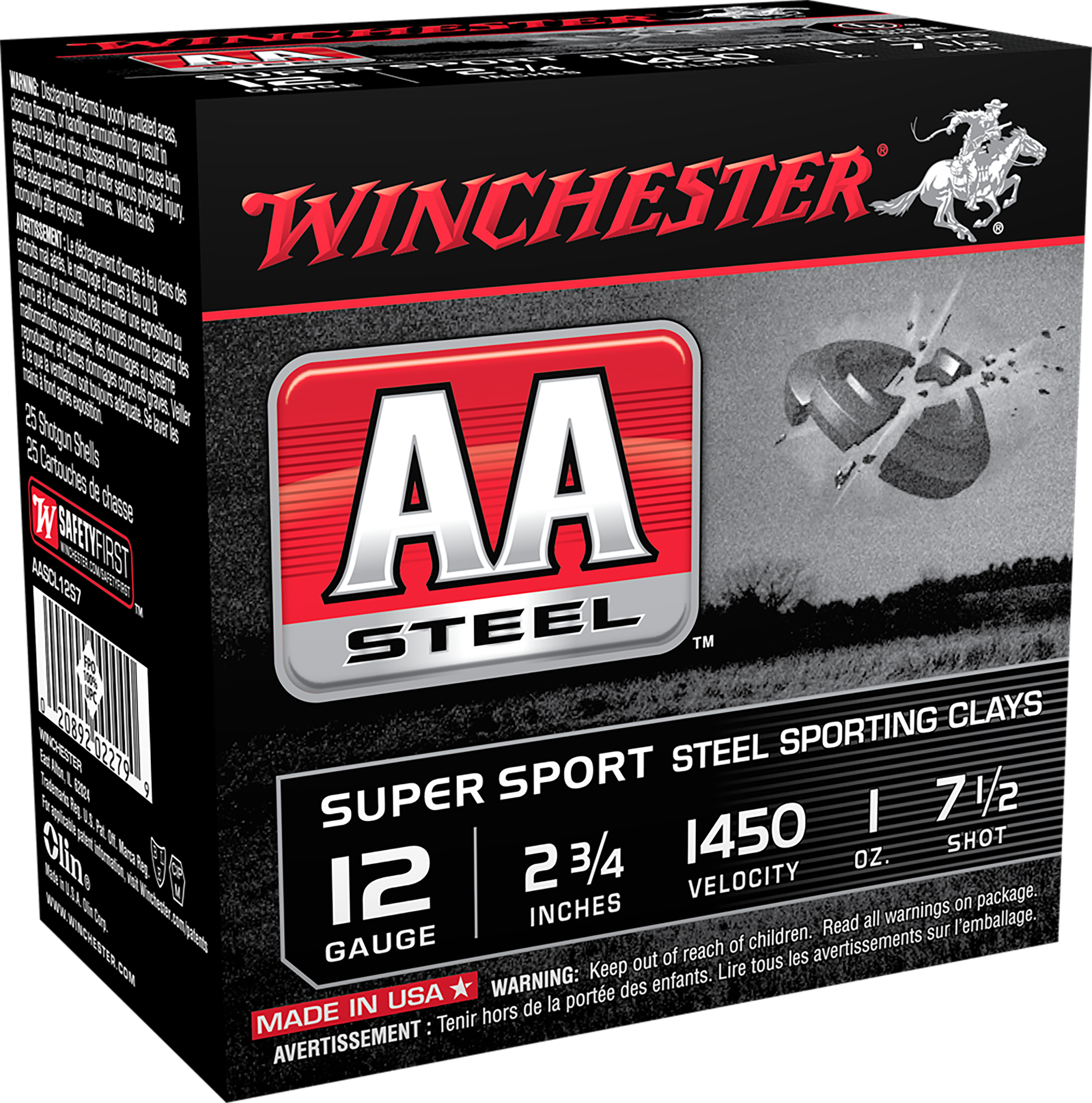 Winchester AA Steel Target Sporting Clays 12 Gauge Steel Shot 1 oz 25 Rounds