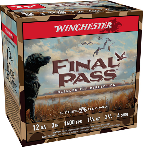 Winchester Final Pass, 12 Gauge, Plated Steel Shot, 1 1/4 Oz, 25 Rounds