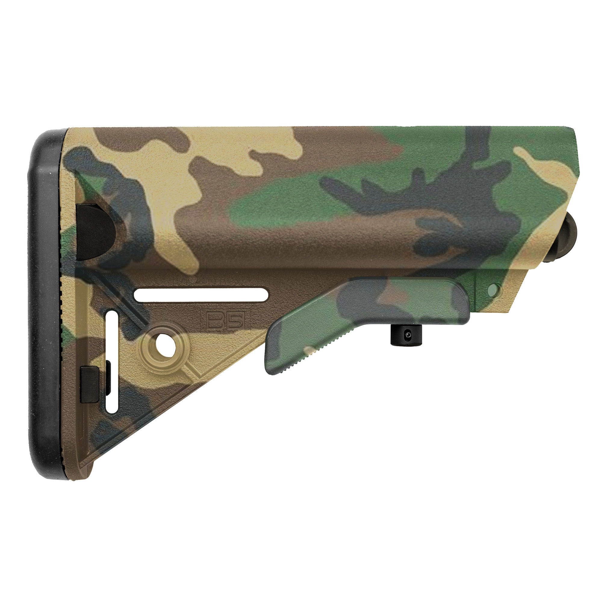 B5 Systems SOP1188 Enhanced SOPMOD Woodland Camo Polymer Stock Fits AR-15
