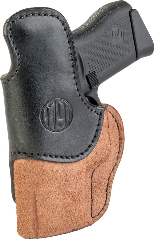 1791 Gunleather RCH3BLBR RCH  IWB Size 03 Black/Brown Leather Belt Clip Compatible w/Ruger LC9/1911/Glock 43/43X Right Hand