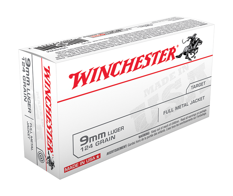 Winchester, Usa Pistol, 9mm Luger, Full Metal Jacket, 124 Grain, 50 Rounds