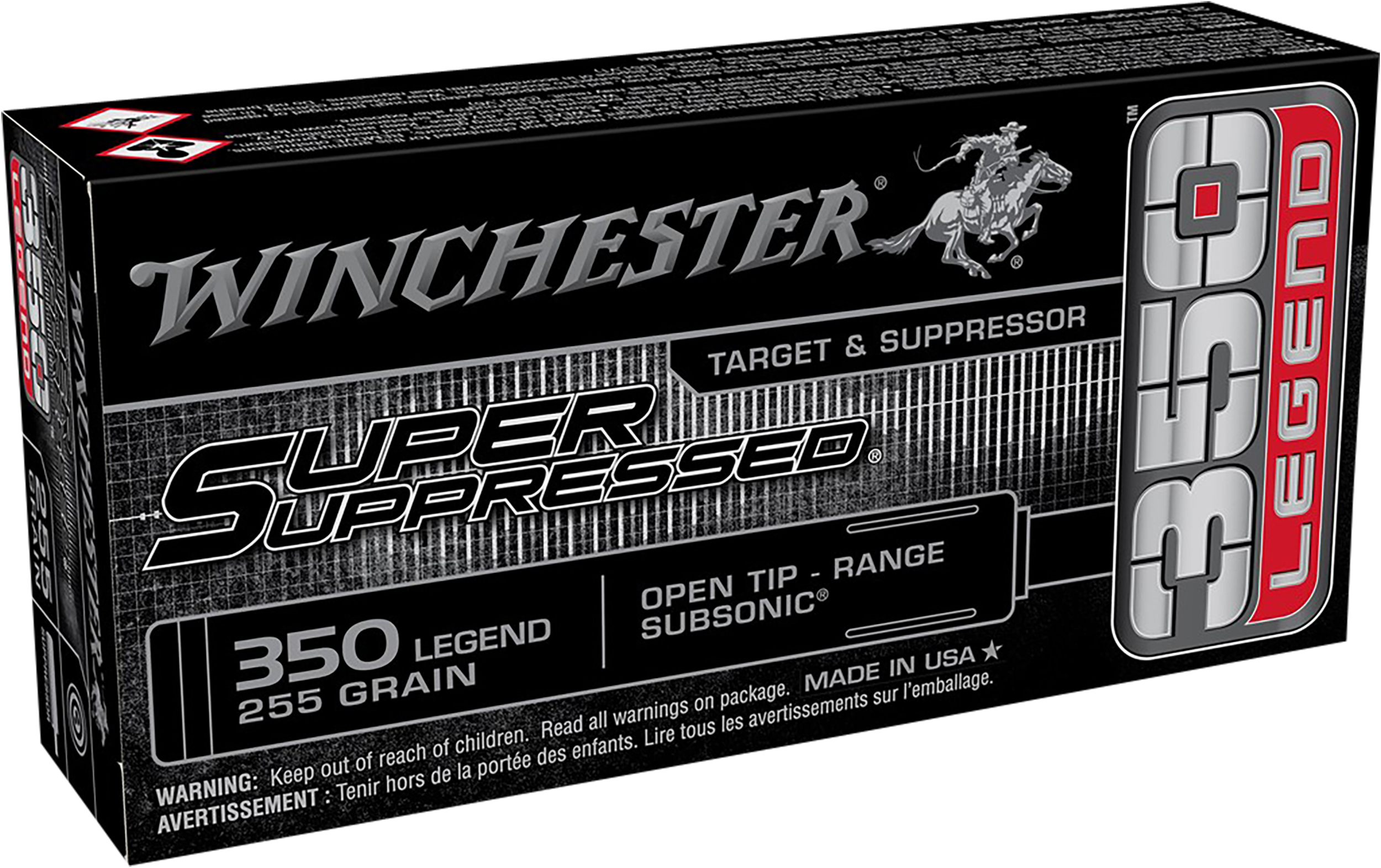 Winchester, Super Suppressed, 350 Legend, Open Tip Range, 265 Grain, 20 Rounds