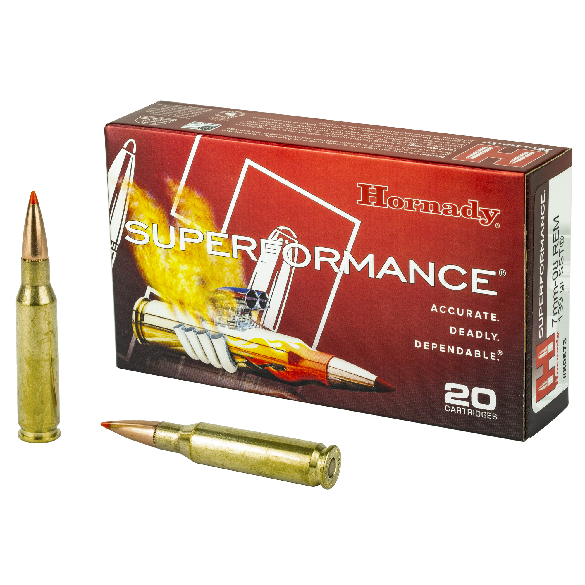 Hornady Superformance 7mm 08 Remington Super Shock Tip 139 Grain 20 Rounds