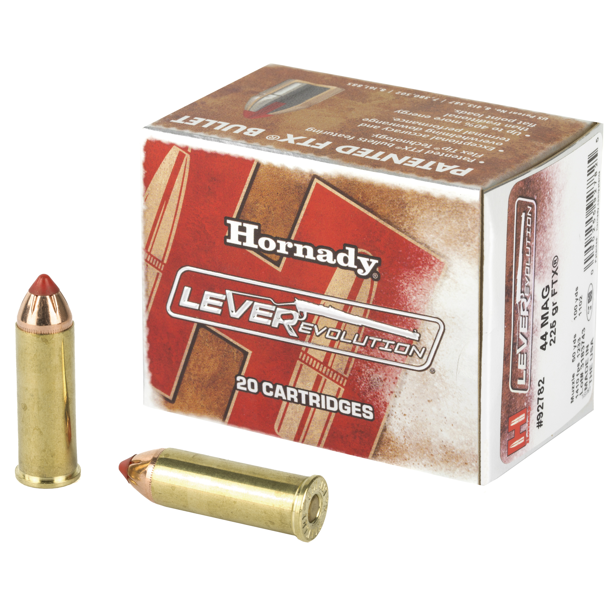 Hornady LEVERevolution Rifle Ammo 44 Rem. Mag 225 gr. FTX 20 rd.