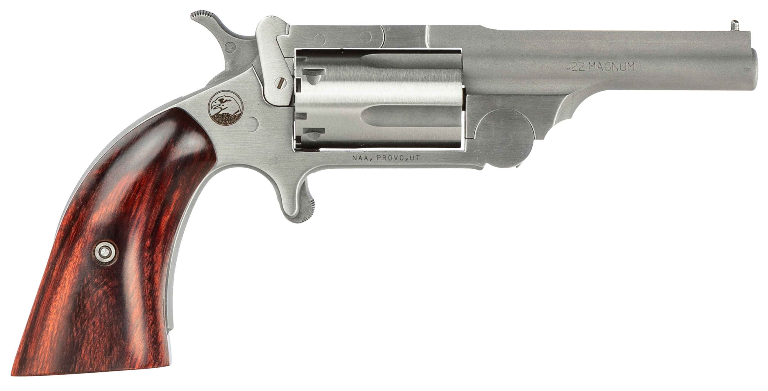 NAA Ranger II Revolver 22 WMR Stainless/Wood 2.5 in. 5 rd.