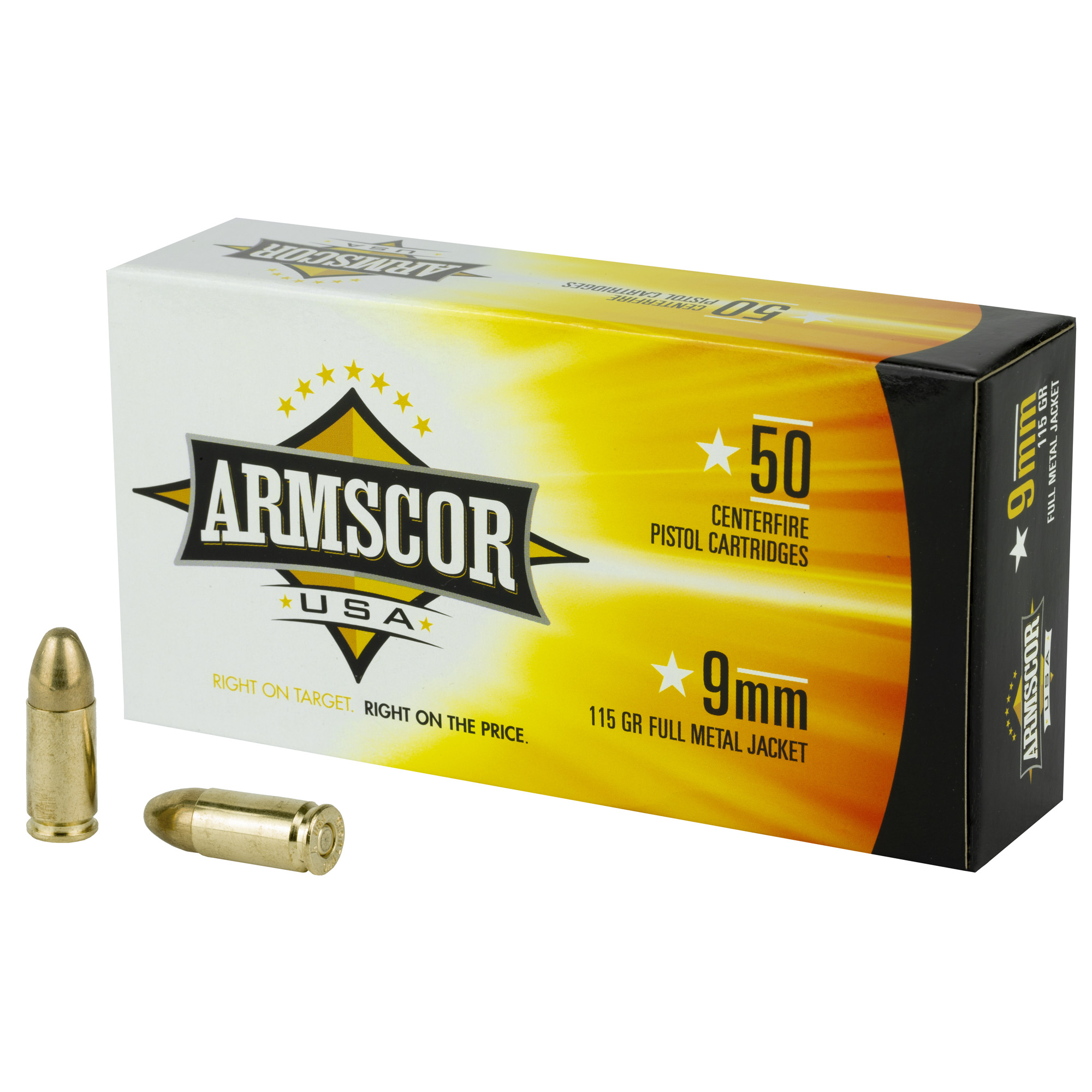 Armscor Range 9mm Luger Full Metal Jacket 115 Grain 50 Rounds