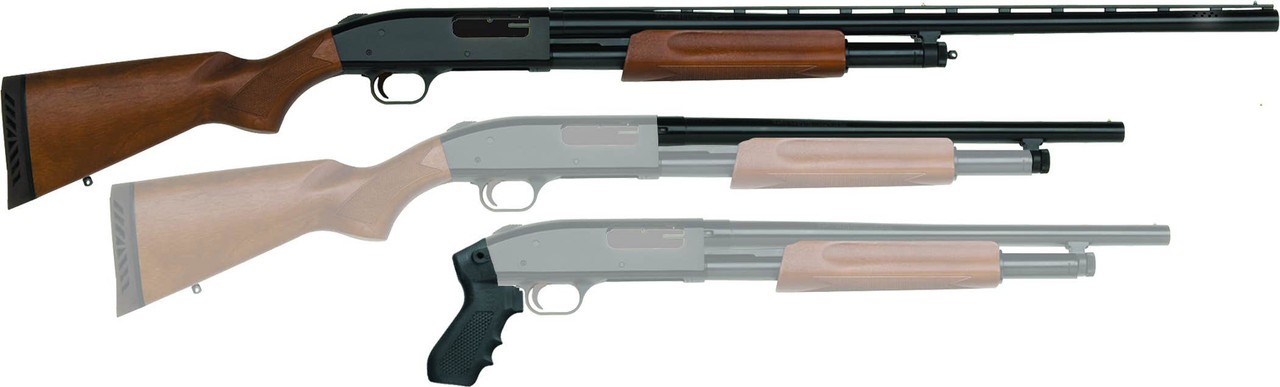 Mossberg 500 Field Security 12 Gauge 28 inch 18.5 inch 5 round plus 1 Wood Brown
