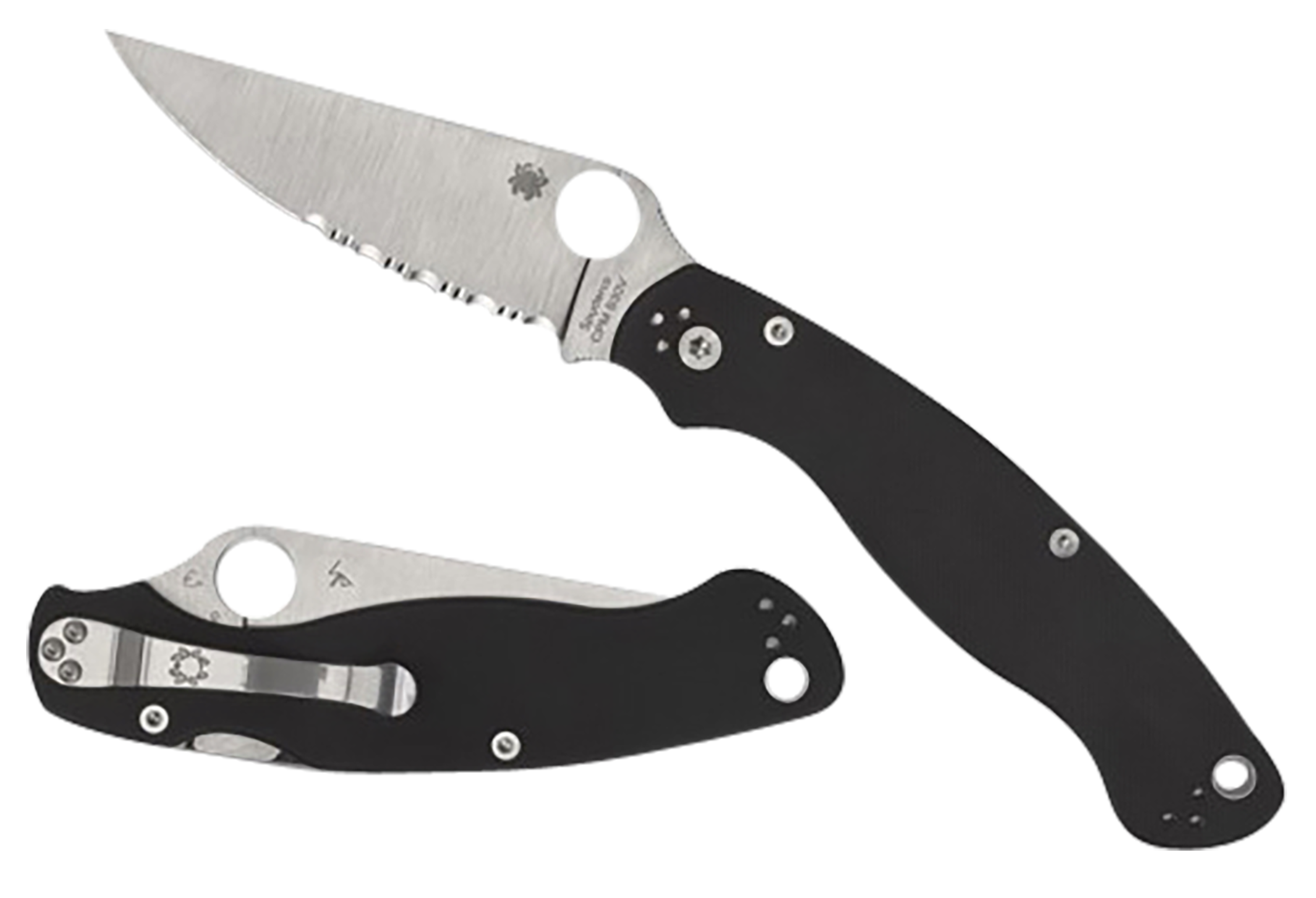 Military 2 Black G-10 PlainEdge