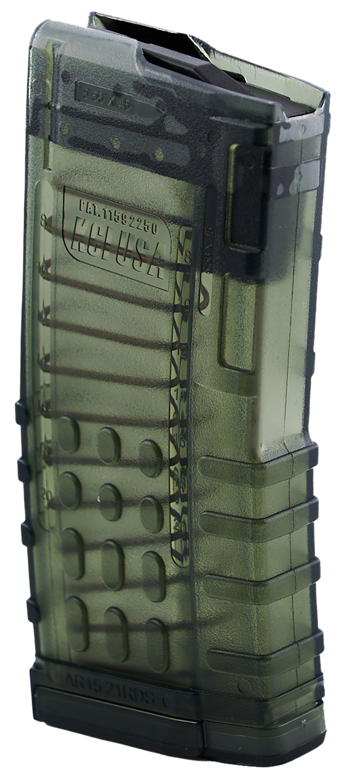 Kci Usa Inc KCIMZ066 21+1 Capacity 223 Remington Polycarbonate Magazine Fits AR-15