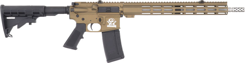 Great Lakes Firearms GL15223SSBRZ AR-15  223 Wylde 30+1 16" Stainless Barrel, Bronze Cerakote Receiver, Full Picatinny Rail, Black Collapsible Stock, Polymer Grip