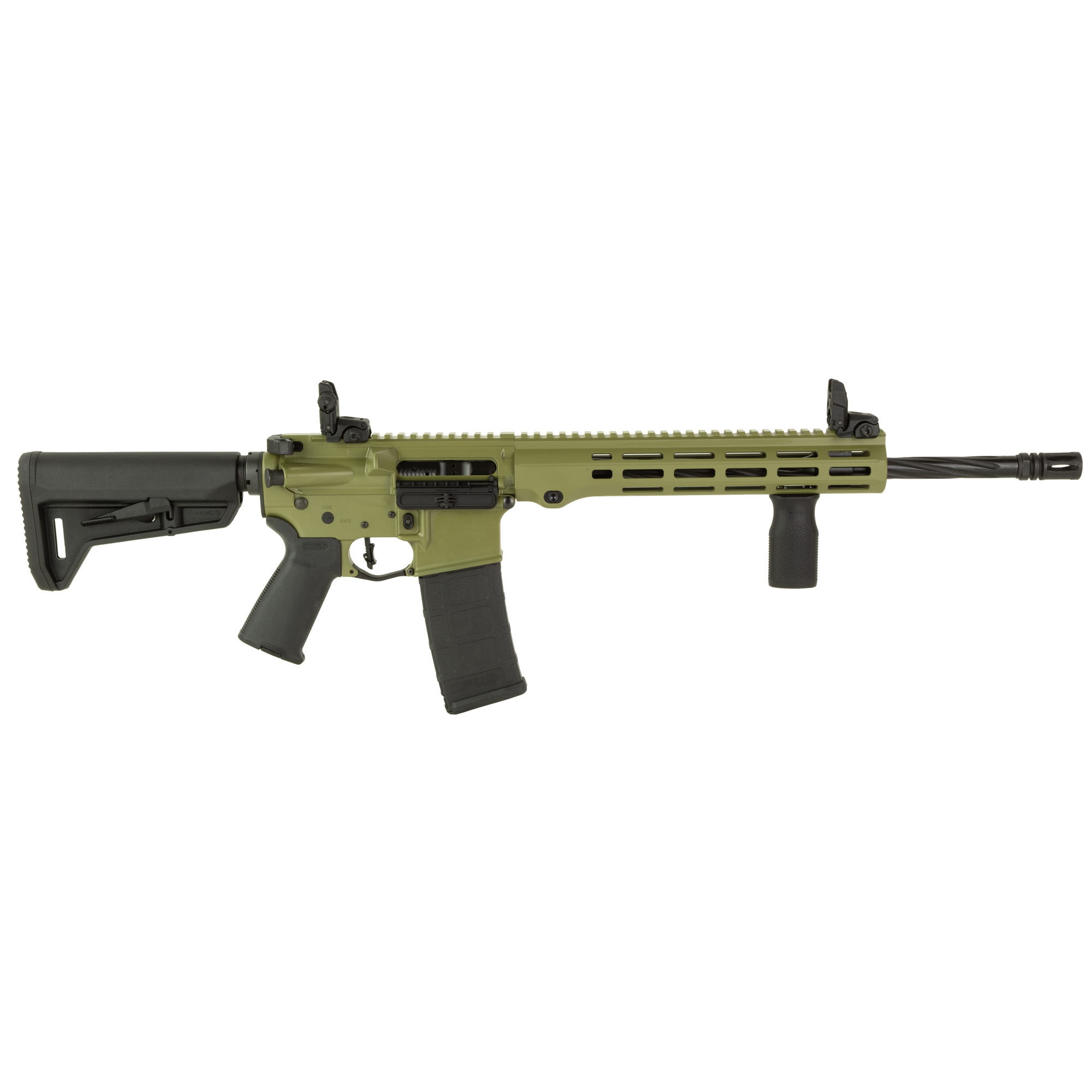 Maxim Defense MD15L AR Rifle - Bazooka Green | 5.56 NATO | 16" Spiral Fluted Barrel | Blackout Defense Trigger | Radian Charging Handle