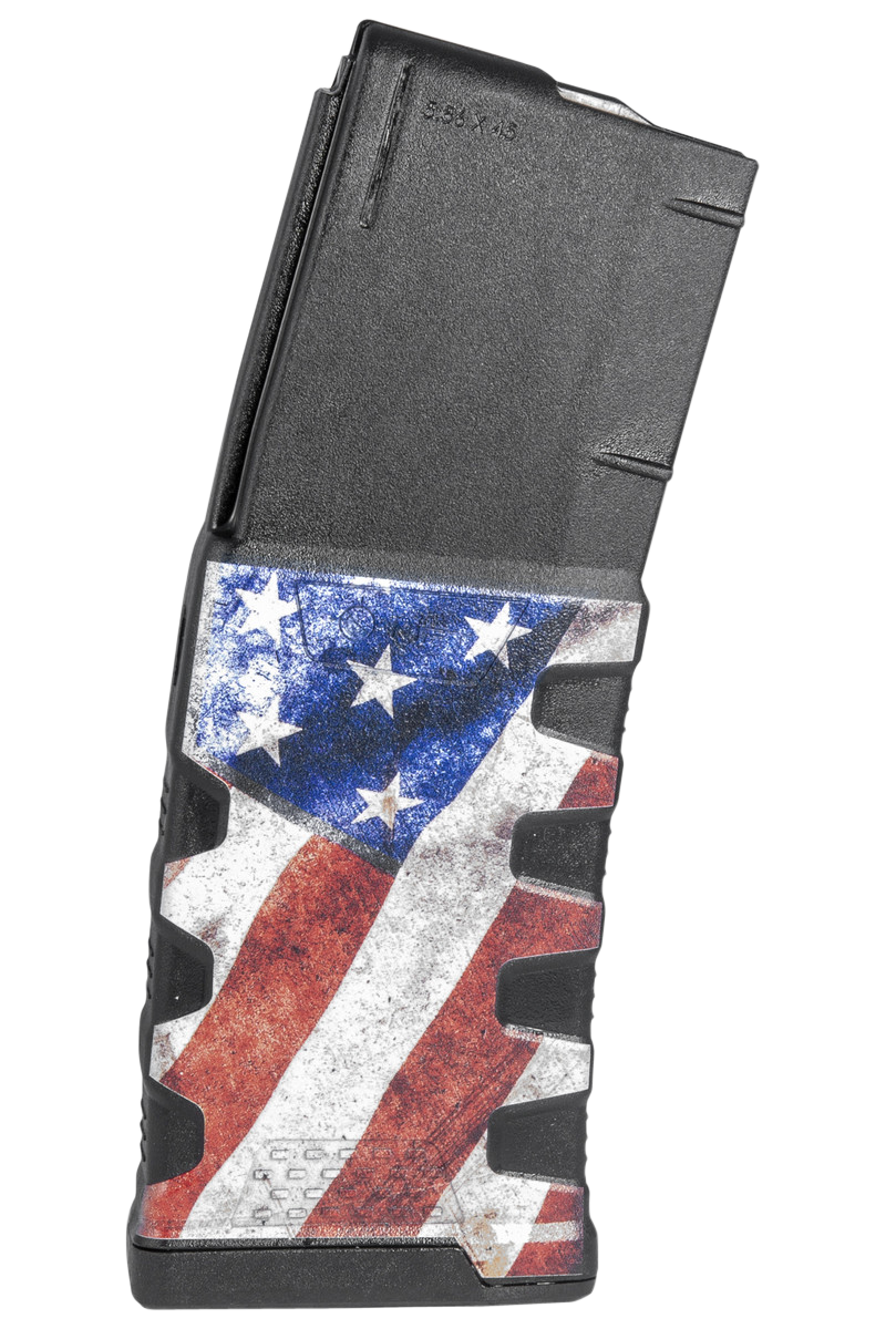 Mission First Tactical MFT Extreme Duty Polymer Magazine 30rd 5.56x45mm American Flag