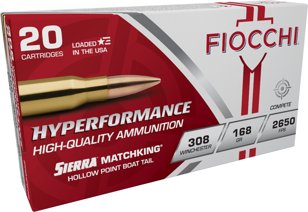 Fiocchi Hyperformance Compete 308 Winchester Sierra MatchKing 168 Grain 20 Rounds