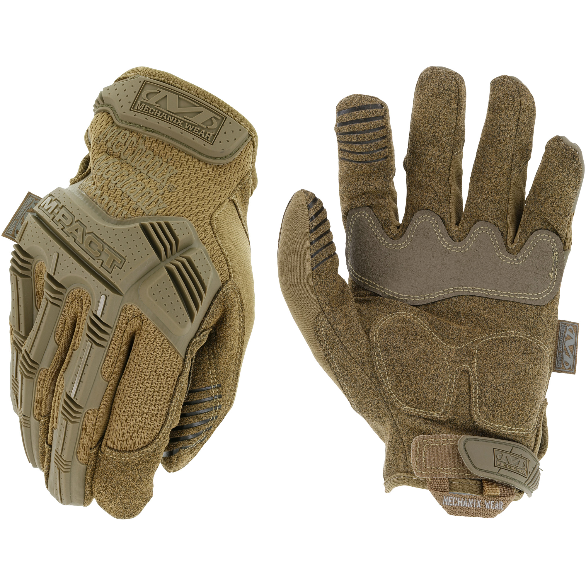 Mechanix Wear MPT72009 M-Pact  Coyote Fingerless Synthetic Leather Medium TPR Closure