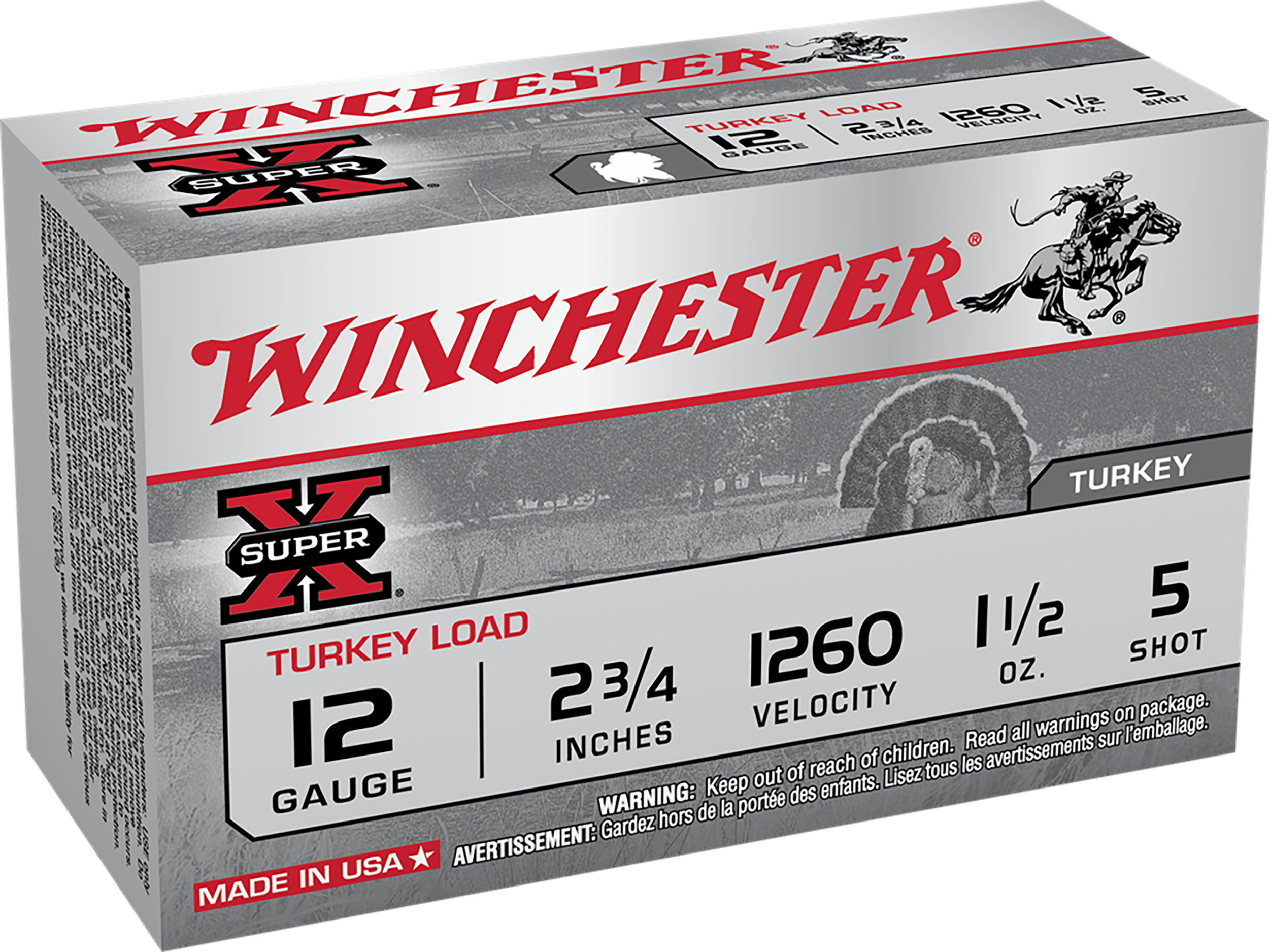 Winchester Super-X 12 Gauge 5 Shot 1.5 Ounce 10 Rounds