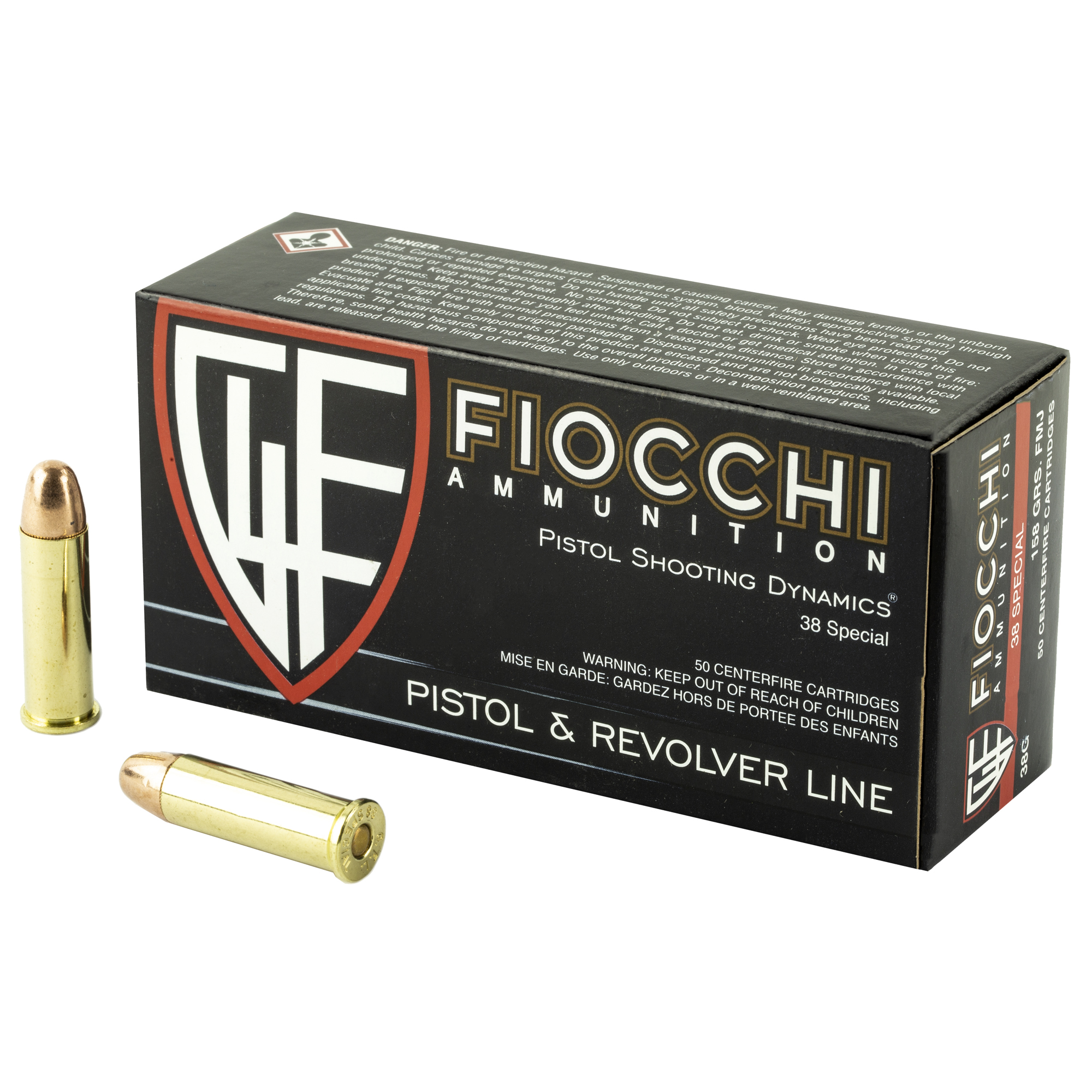 Fiocchi Range Dynamics 38 Special Full Metal Jacket 158 Grain 50 Rounds