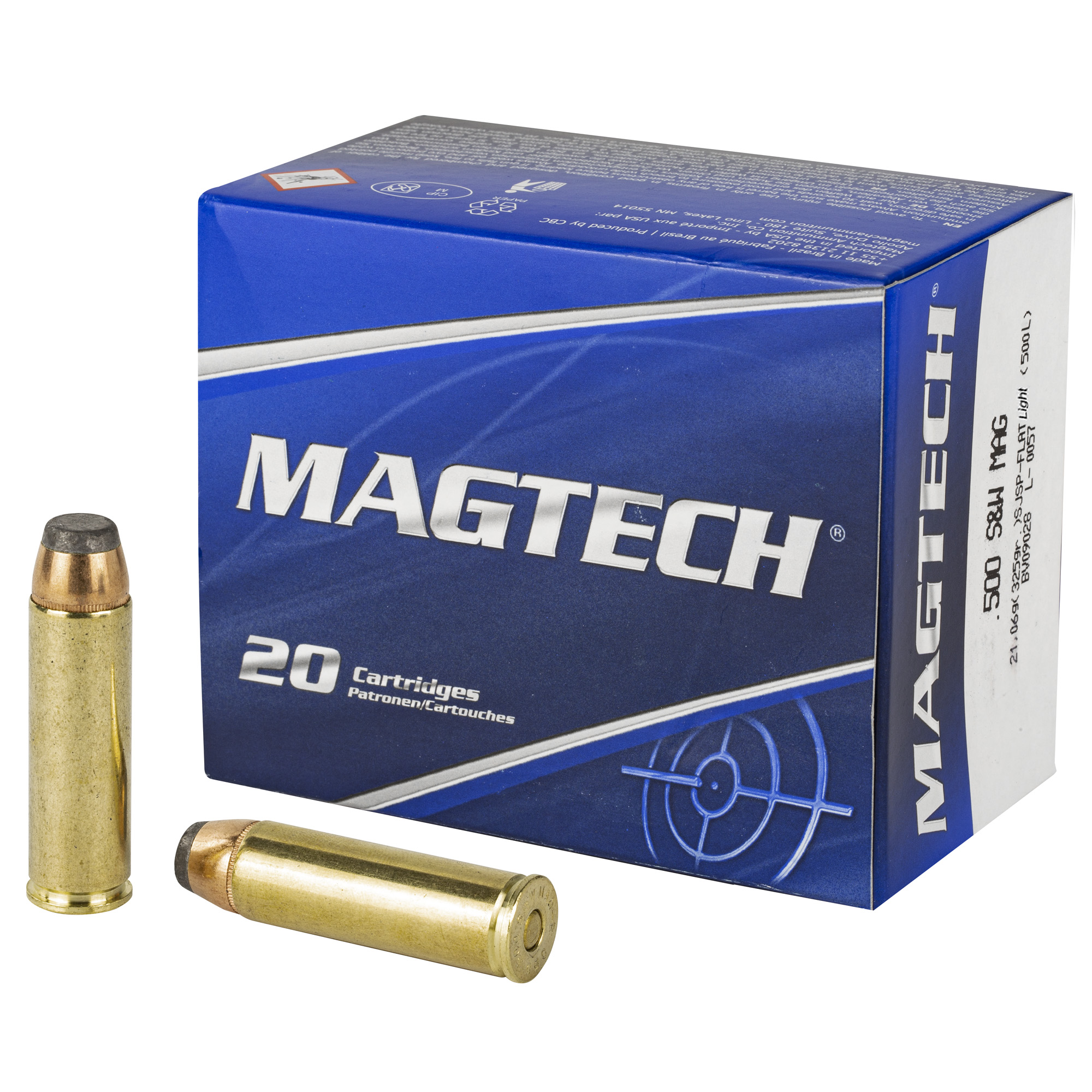 Magtech Range 500 S&w Magnum Semi Jacketed Soft Point 325 Grain 20 Rounds
