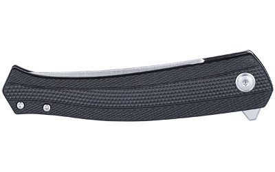 CRKT 7060 Persian  EDC 3.44" Folding Trailing Point Plain Satin D2 Steel Blade, Black Textured GRN Handle