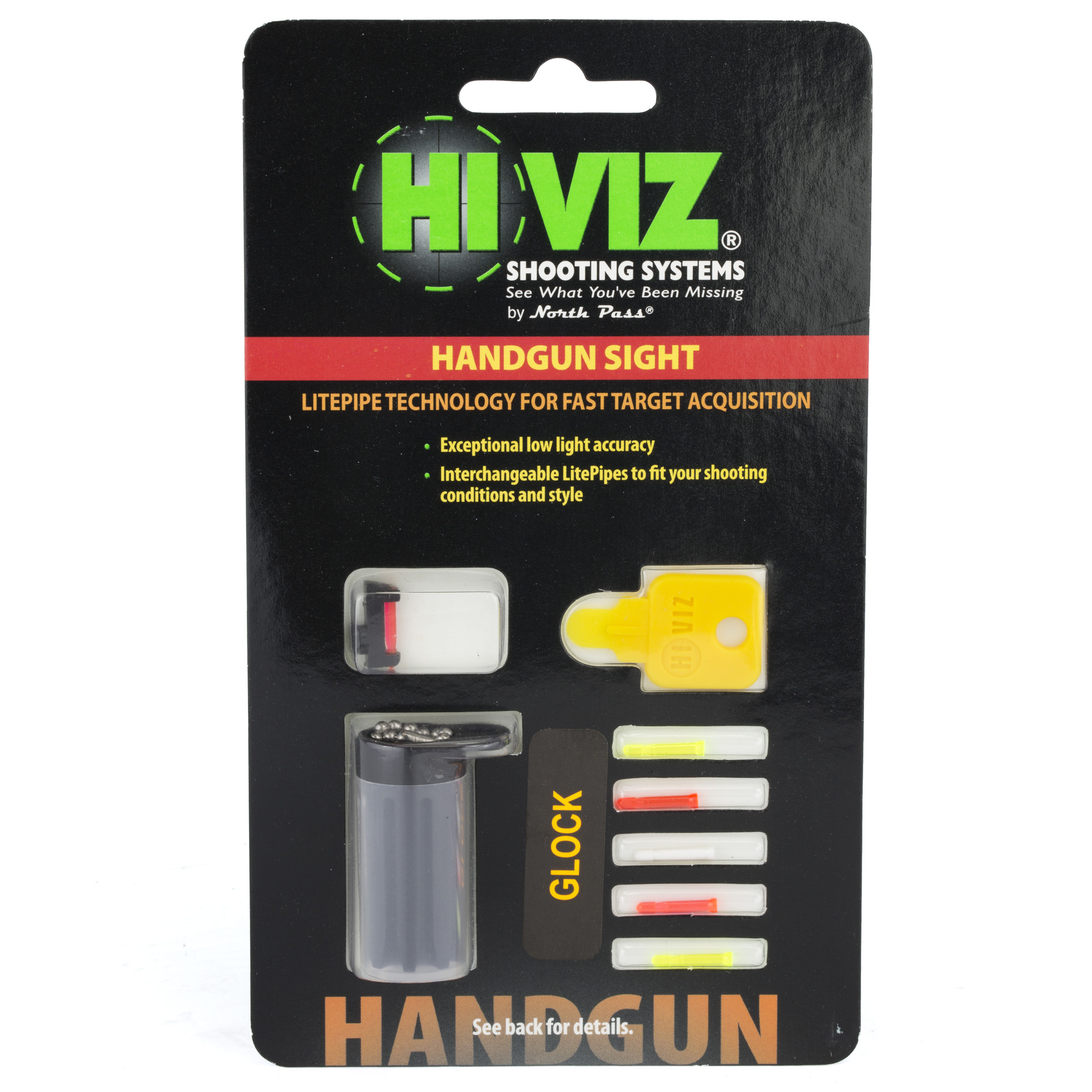 Hiviz Interchange Front Sight Glock 34 35 Fiber Optic Interchangeable Dovetail