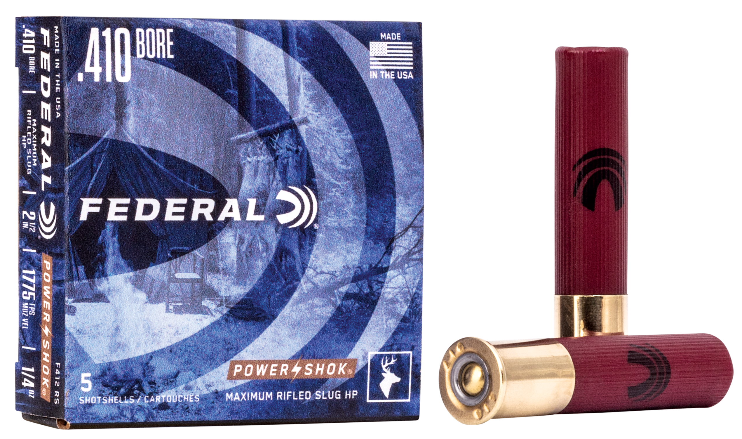 Federal Power-Shok Rifled Slug 410 Bore 1/4 oz 5 Rounds