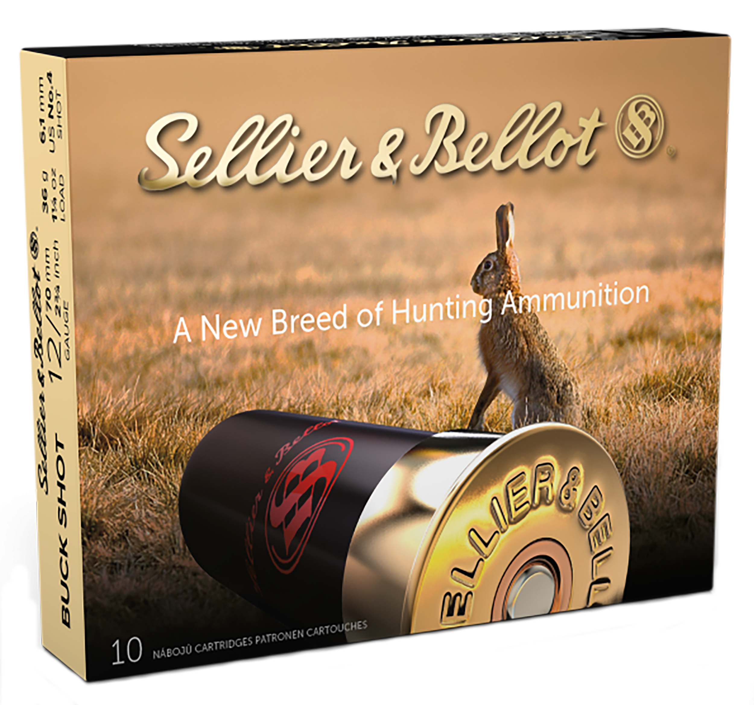 Sellier and Bellot SB12BSD Hunting 12 Gauge Buckshot 1 1/4 oz 10 Rounds