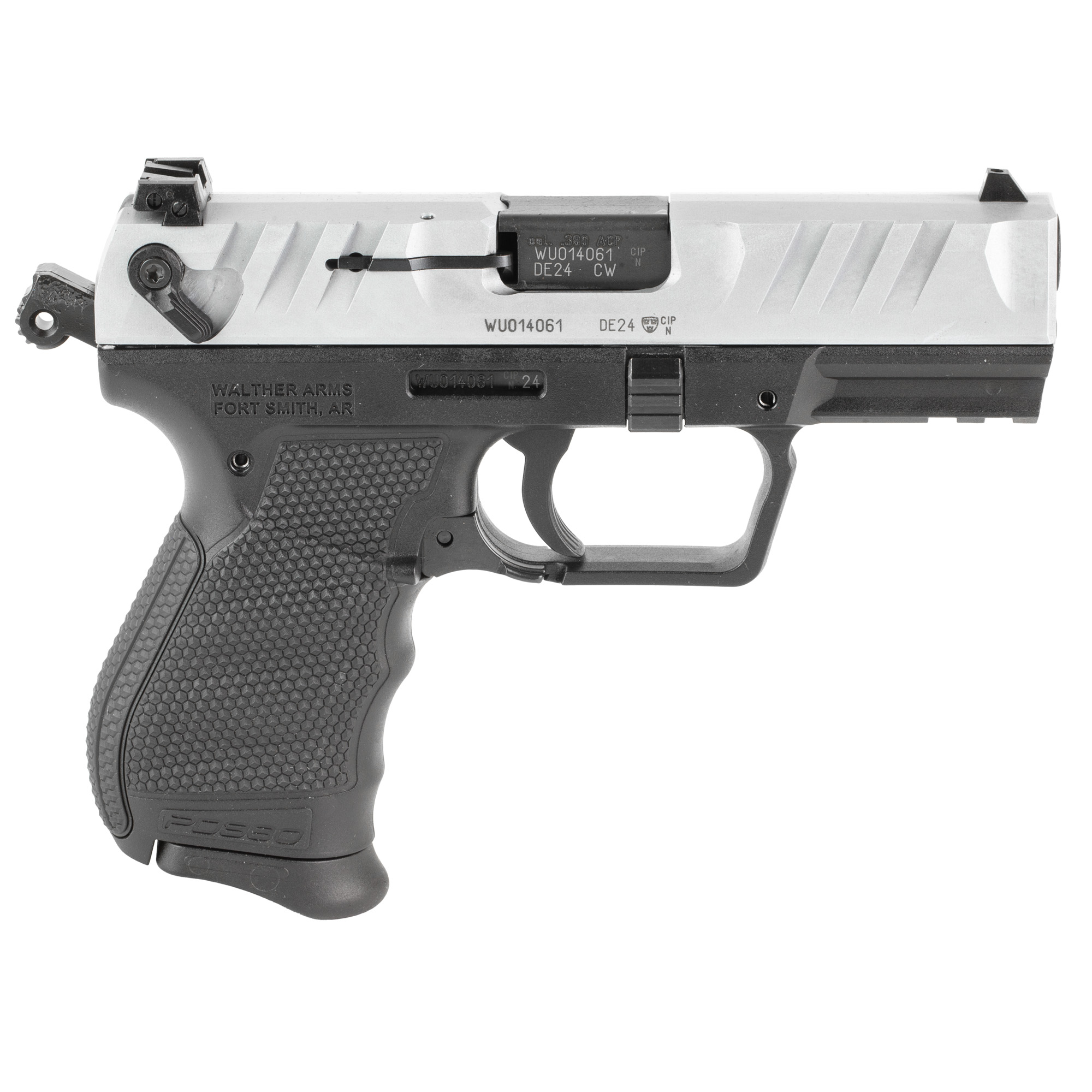 Walther Arms 5050509 PD380  Carry Frame 380 ACP 9+1 3.70" Black Stainless Steel Barrel, Stainless Serrated Steel Slide, Black Polymer Frame, Textured Wraparound Grip