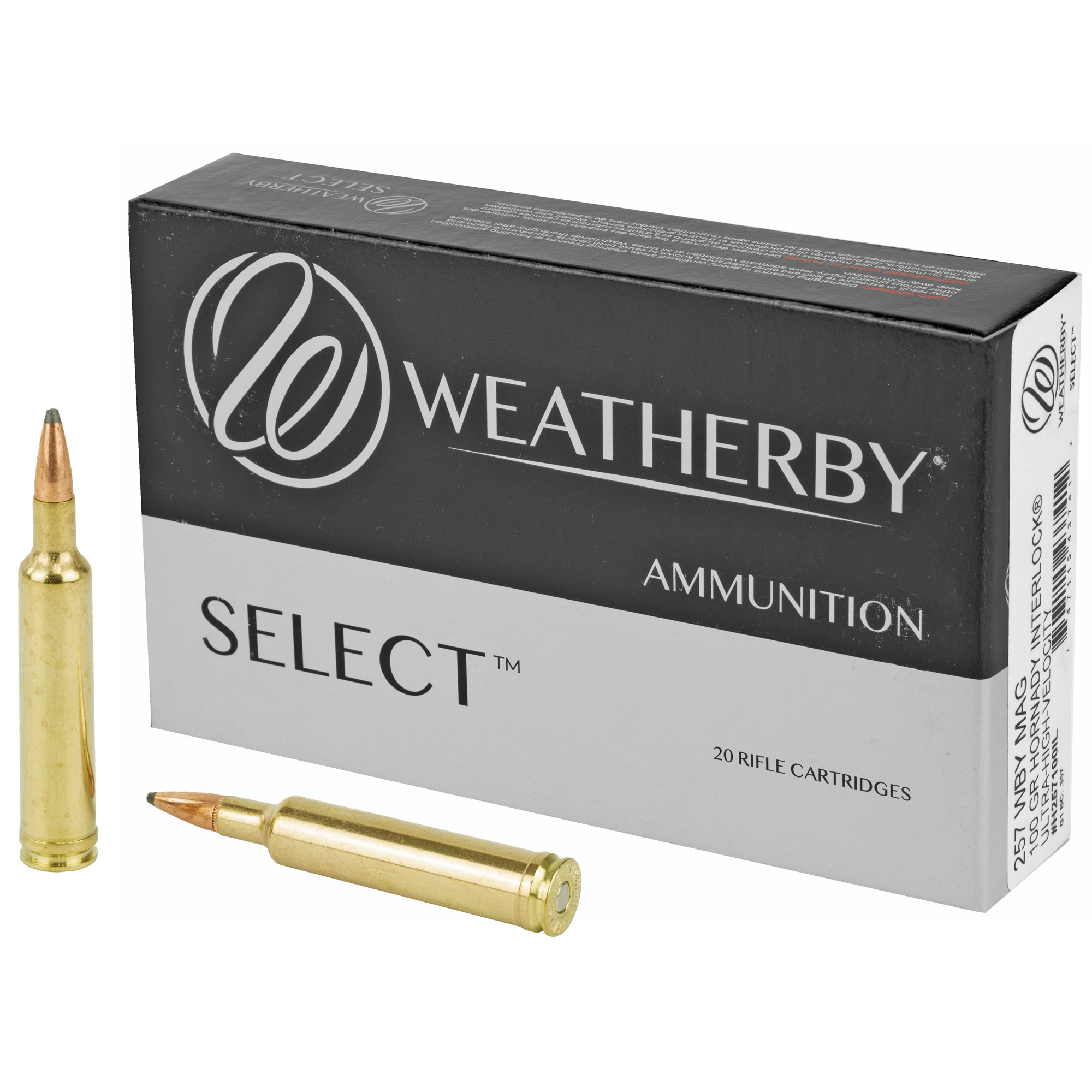 Weatherby Select 257 Weatherby Magnum Hornady Interlock 100 Grain 20 Rounds