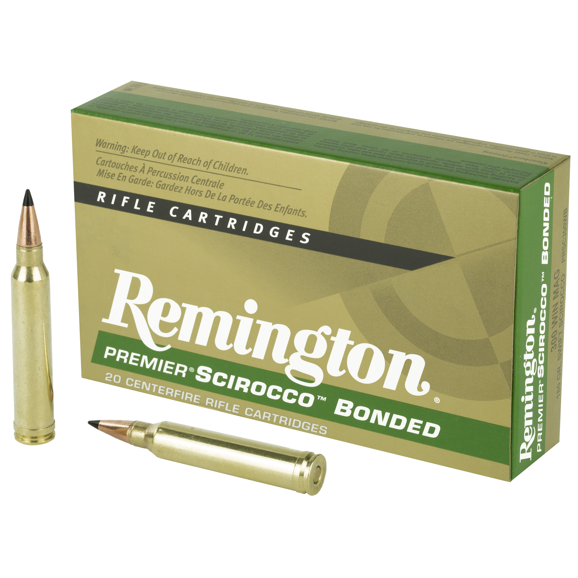 Remington Premier Scirocco 300 Winchester Magnum Swift Scirocco 180 Grain 20 Rounds