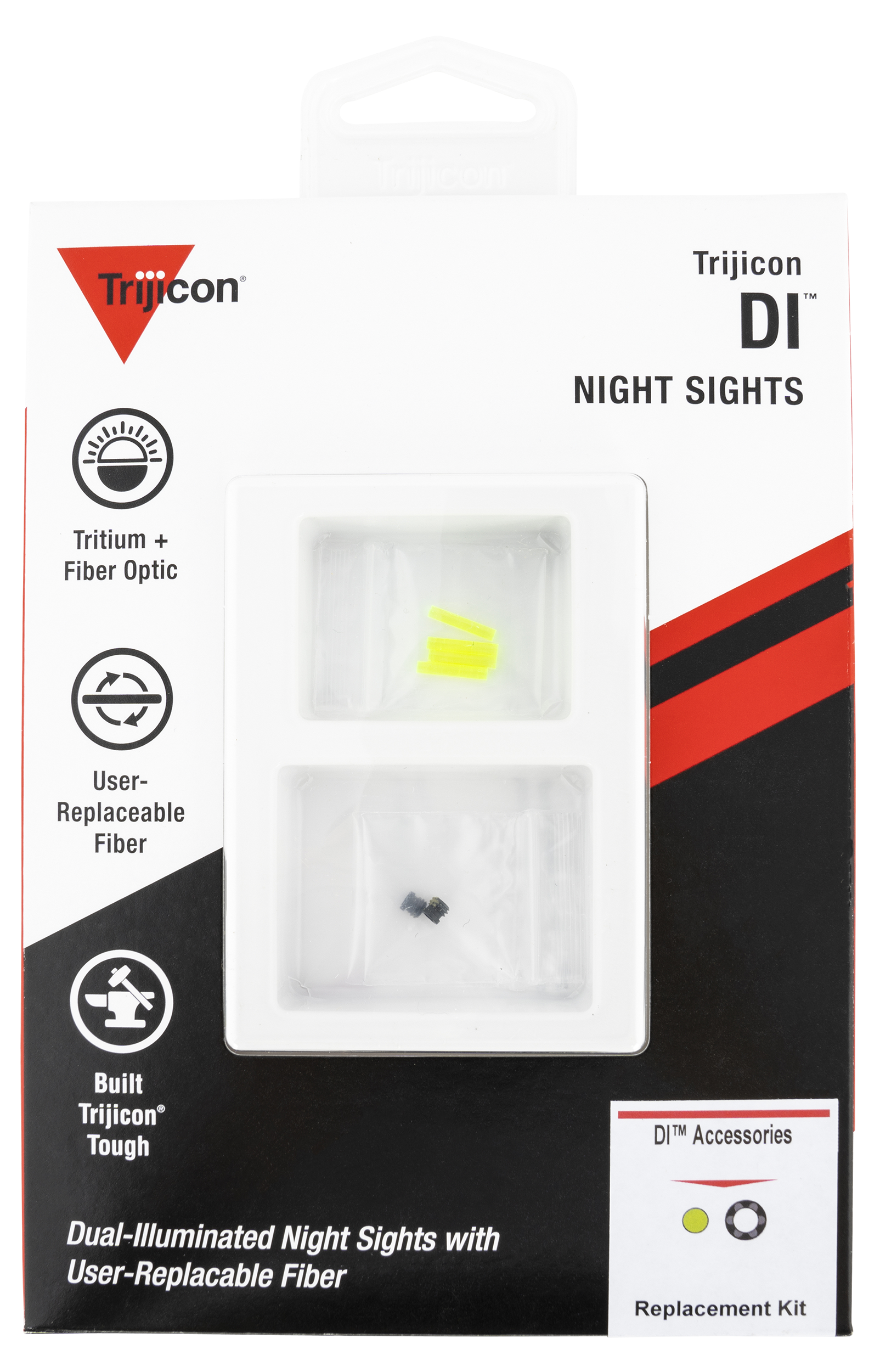 Trijicon DI Night Sight Replacement Kit Green Fiber and Black Retainer