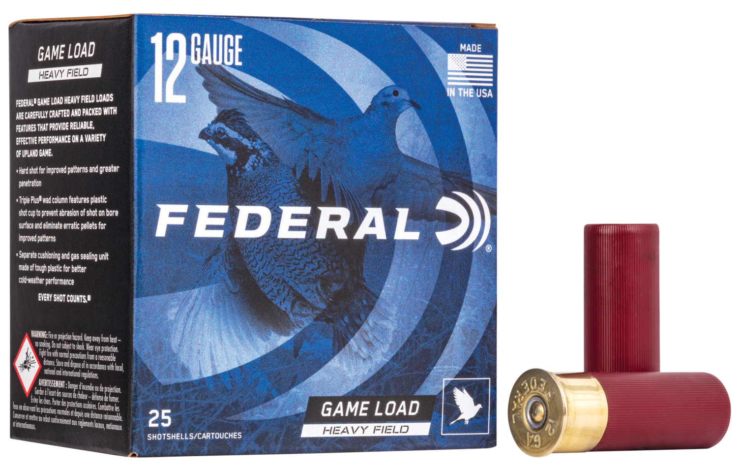 Federal Game-Shok Heavy Field Load 12 Gauge Lead 1 1/8 oz 25 Rounds